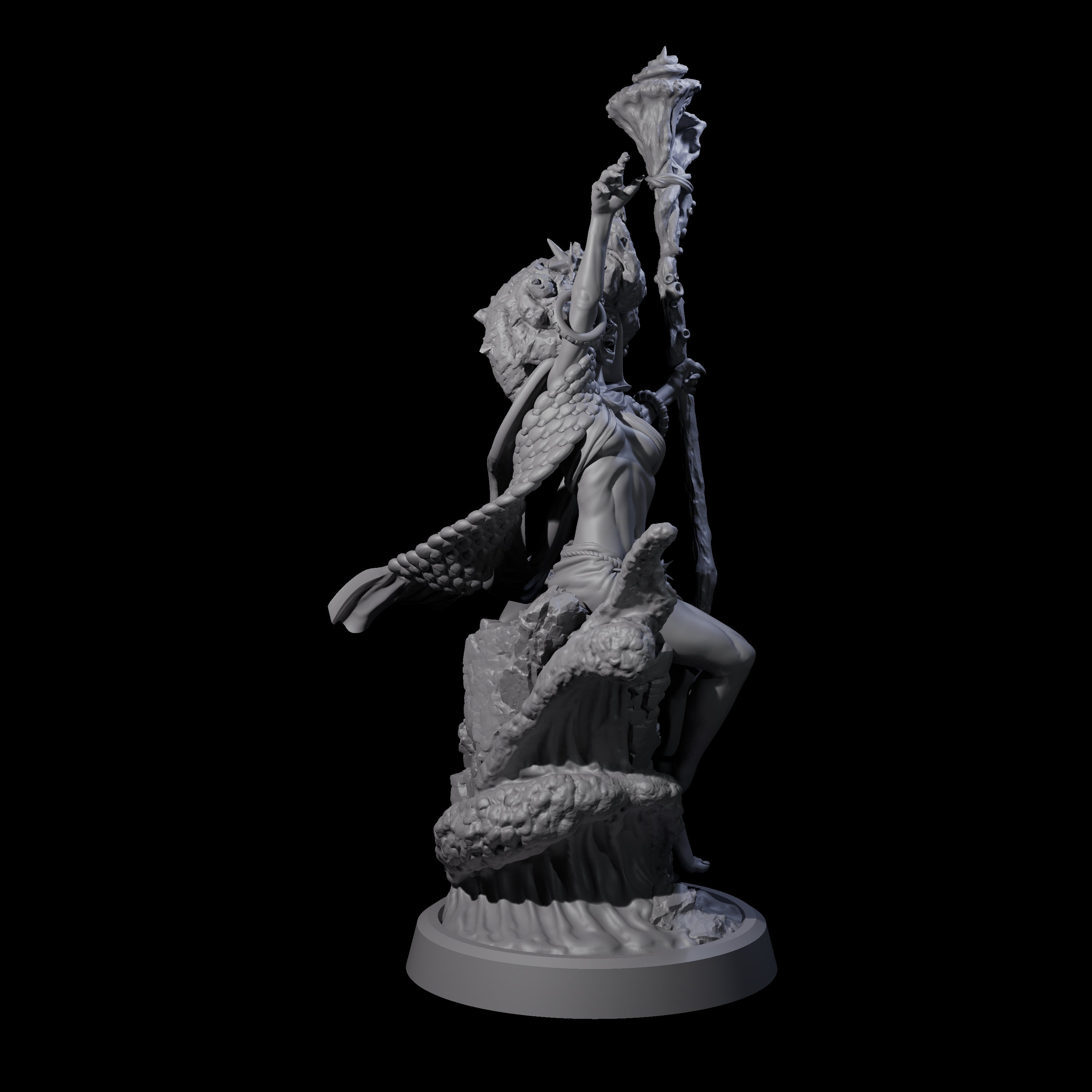 Conjuring Sea Witch Miniature for Dungeons and Dragons, Pathfinder or other TTRPGs