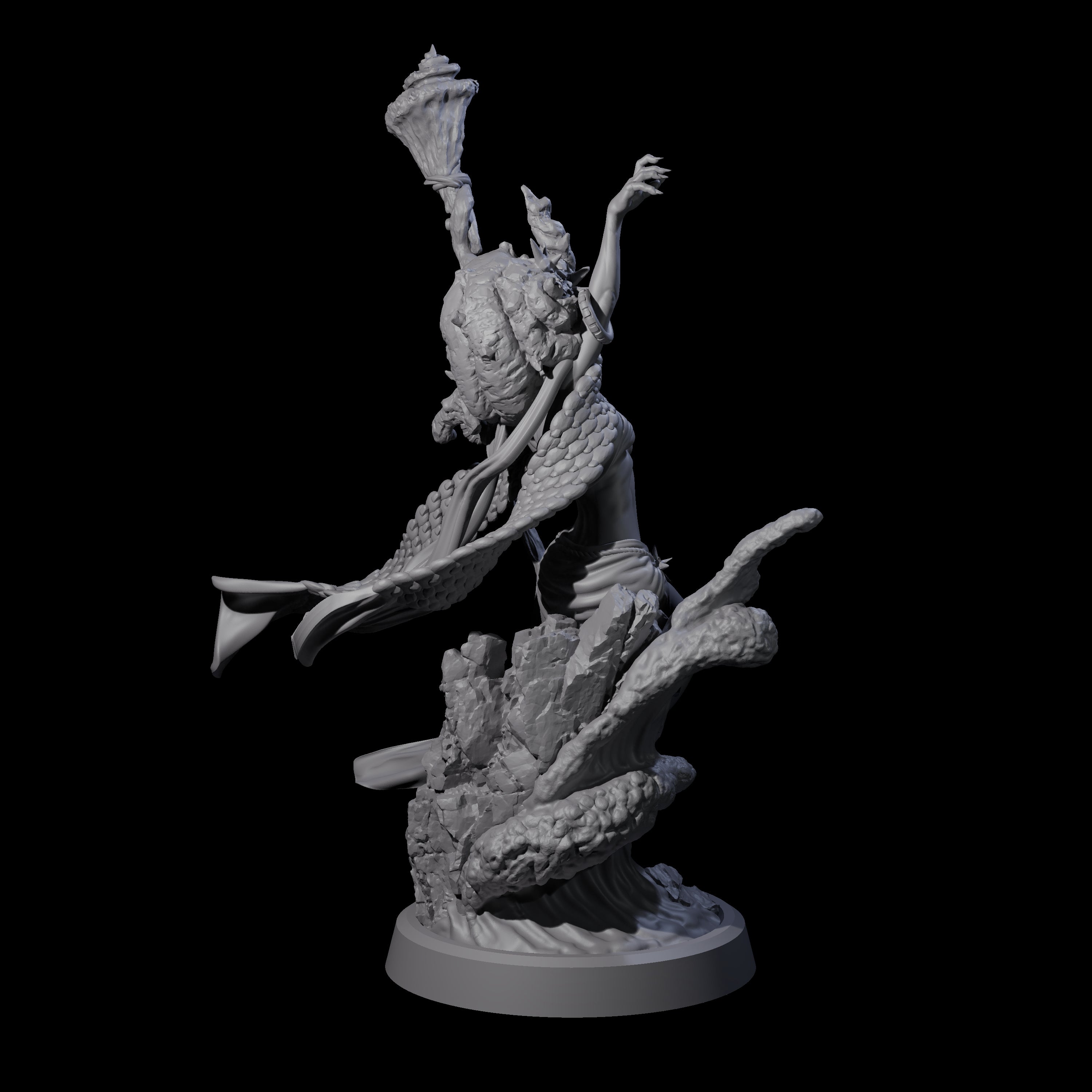 Conjuring Sea Witch Miniature for Dungeons and Dragons, Pathfinder or other TTRPGs