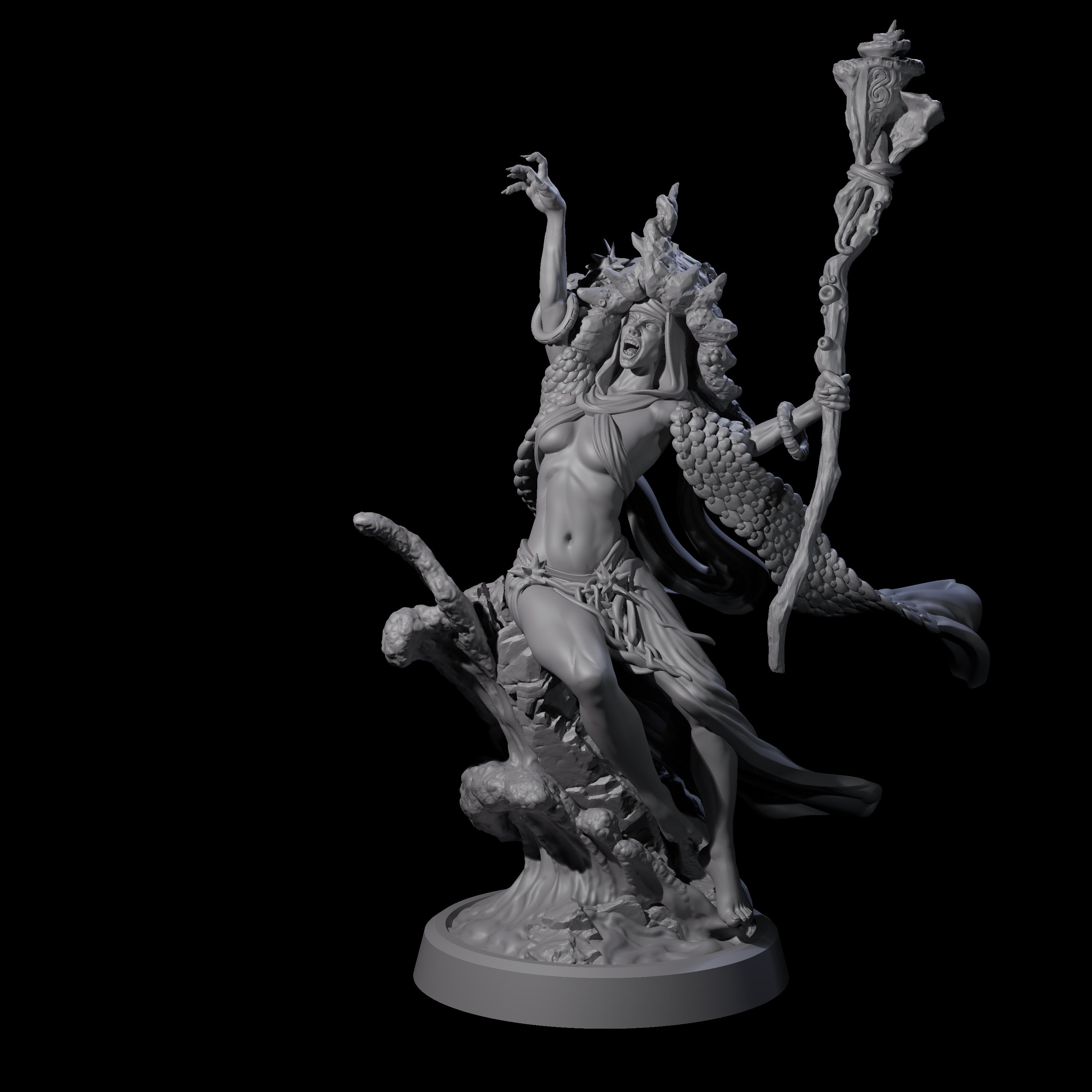 Conjuring Sea Witch Miniature for Dungeons and Dragons, Pathfinder or other TTRPGs