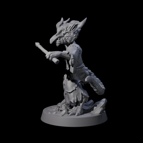 Connected Kobold Wizard Miniature for Dungeons and Dragons, Pathfinder or other TTRPGs