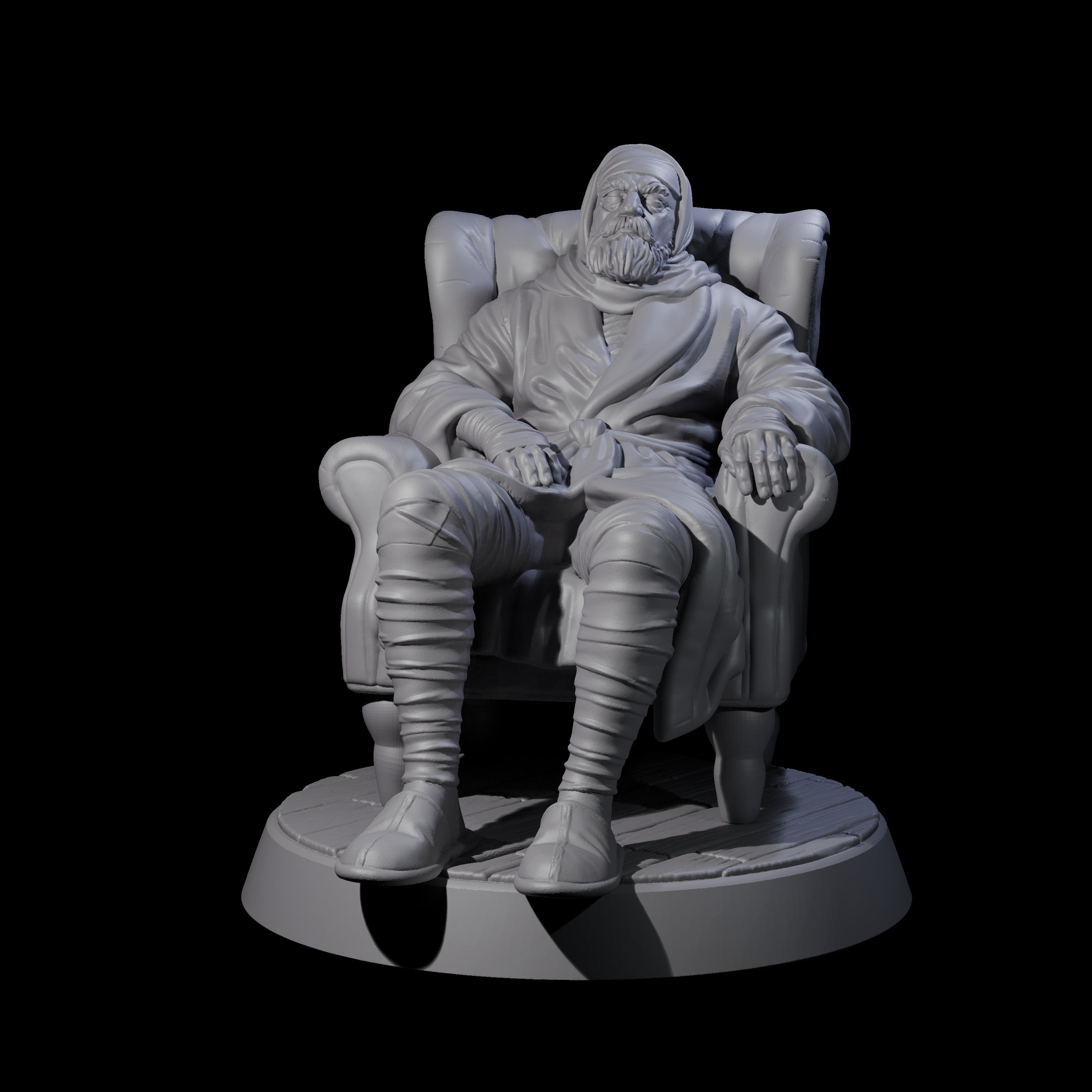 Convalescing Human Investigator Miniature for Dungeons and Dragons, Pathfinder or other TTRPGs