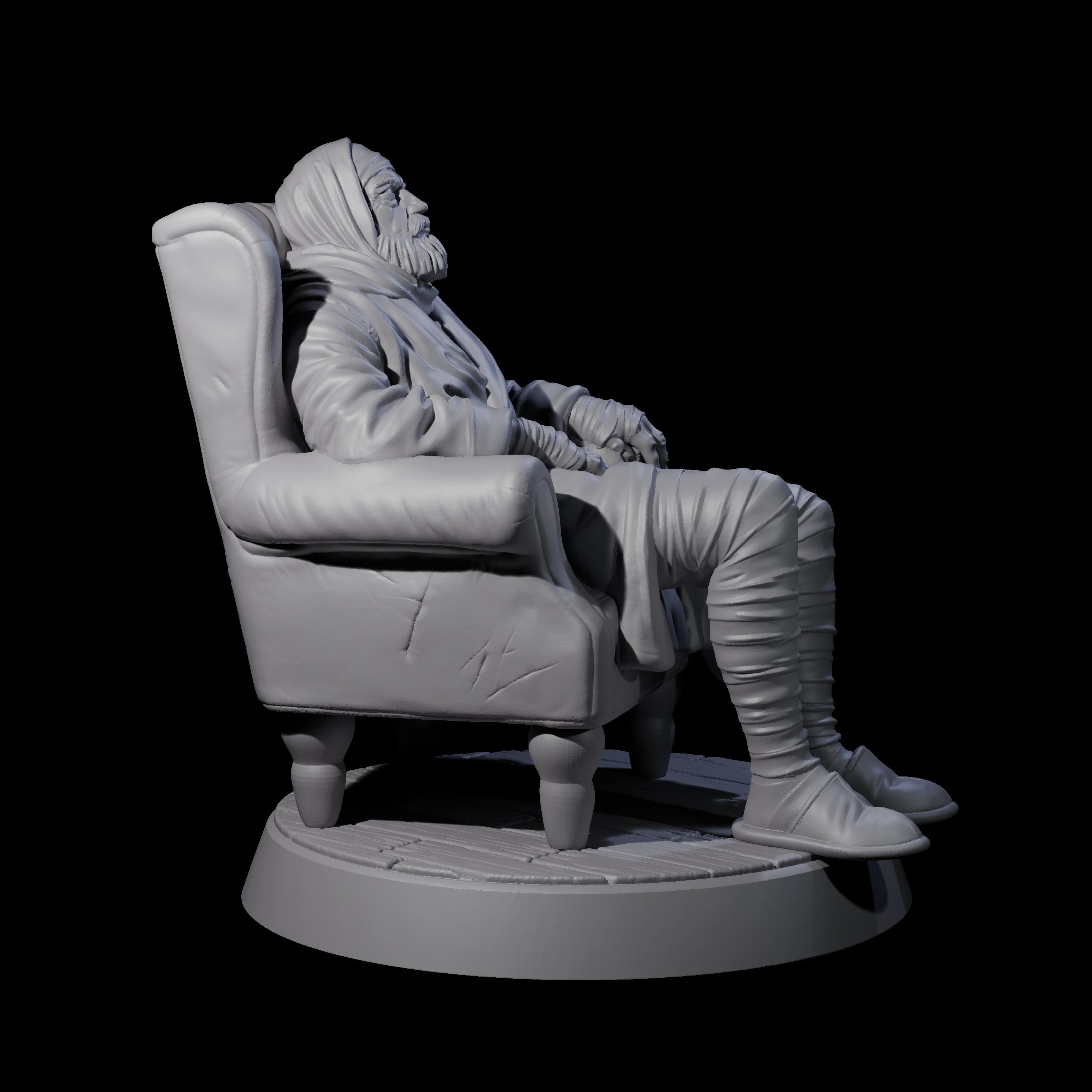 Convalescing Human Investigator Miniature for Dungeons and Dragons, Pathfinder or other TTRPGs