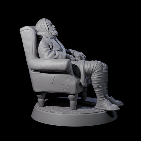 Convalescing Human Investigator Miniature for Dungeons and Dragons, Pathfinder or other TTRPGs