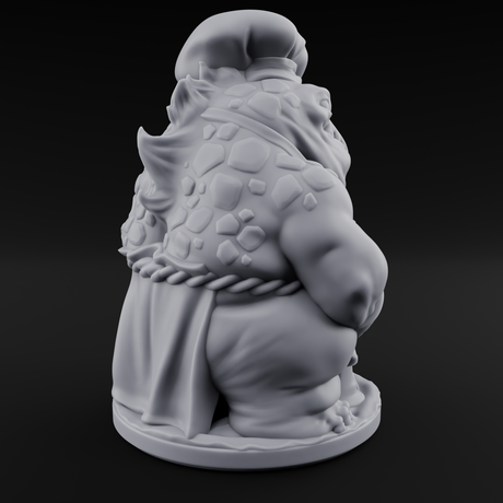 Cooking Up A Storm Kuo-Toa Chef Miniature for Dungeons and Dragons, Pathfinder or other TTRPGs