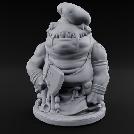 Cooking Up A Storm Kuo-Toa Chef Miniature for Dungeons and Dragons, Pathfinder or other TTRPGs