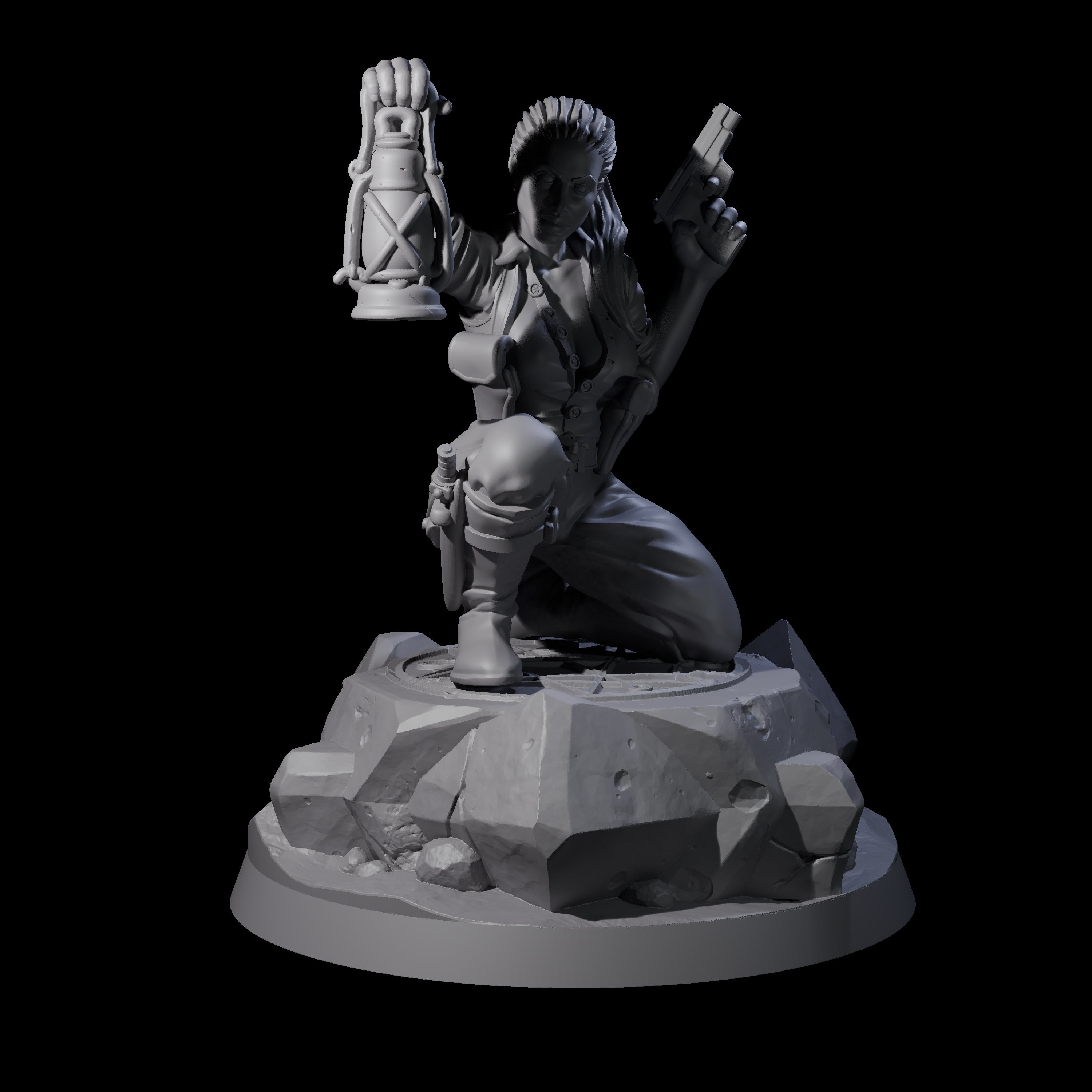 Cool As A Cucumber Human Investigator Miniature for Dungeons and Dragons, Pathfinder or other TTRPGs