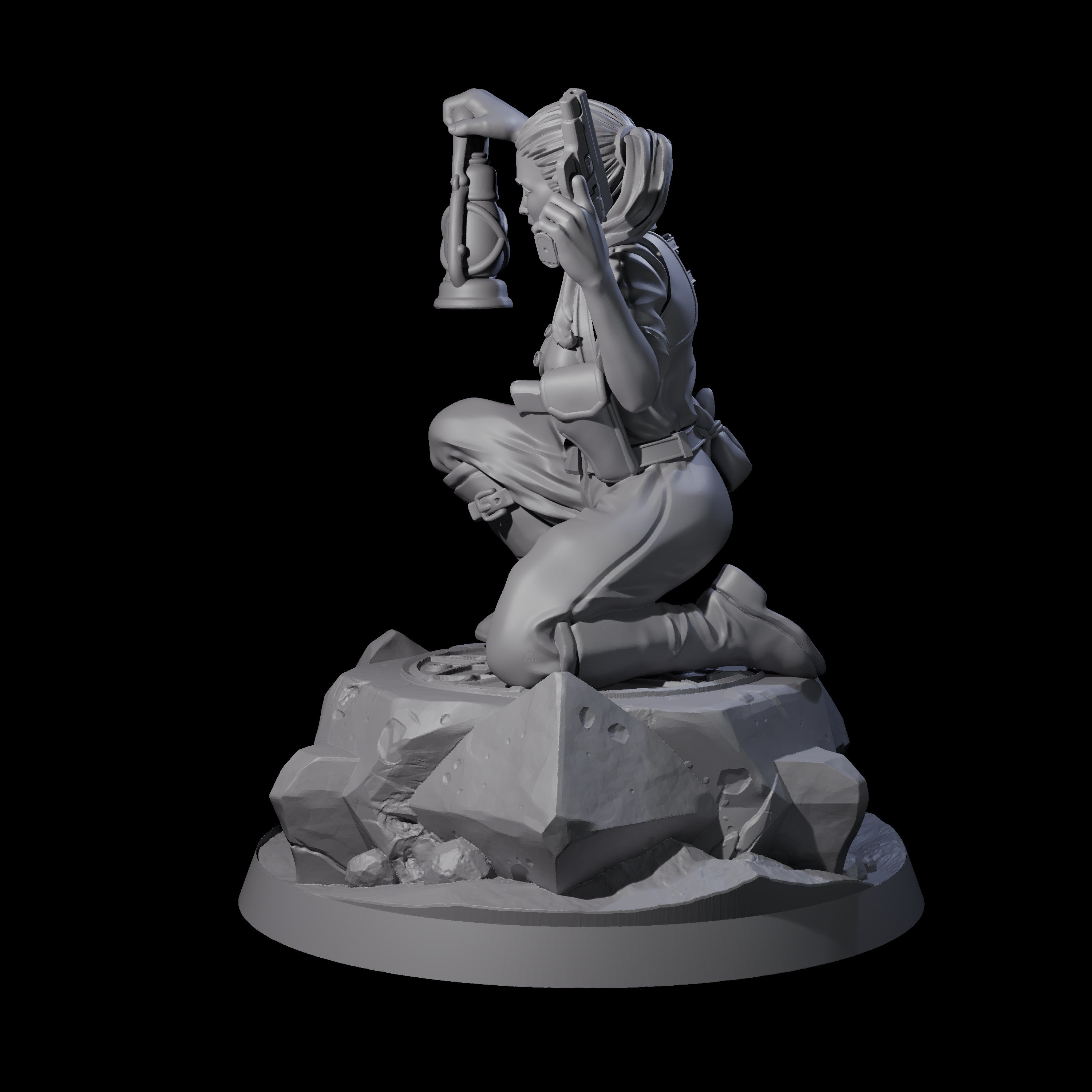 Cool As A Cucumber Human Investigator Miniature for Dungeons and Dragons, Pathfinder or other TTRPGs