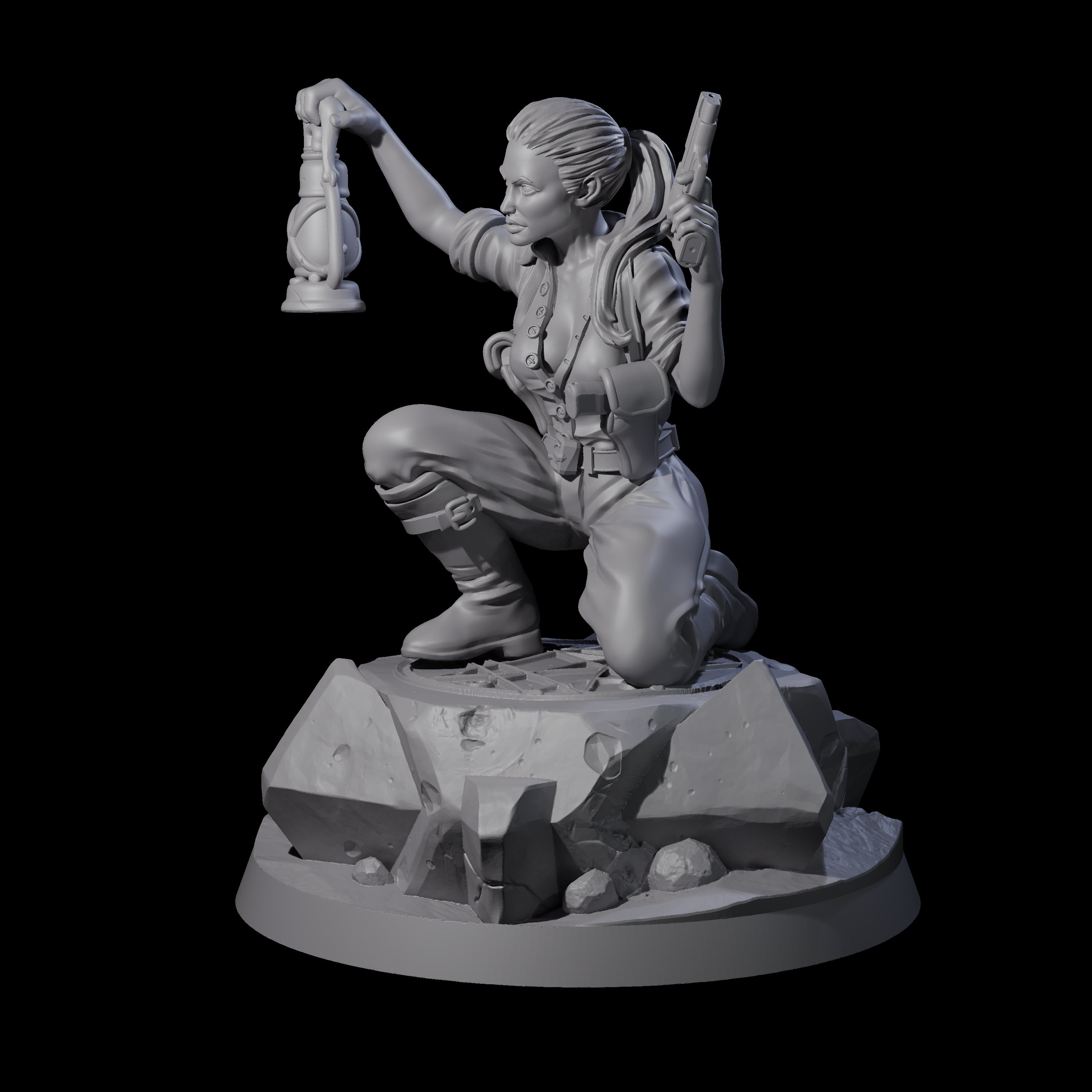 Cool As A Cucumber Human Investigator Miniature for Dungeons and Dragons, Pathfinder or other TTRPGs