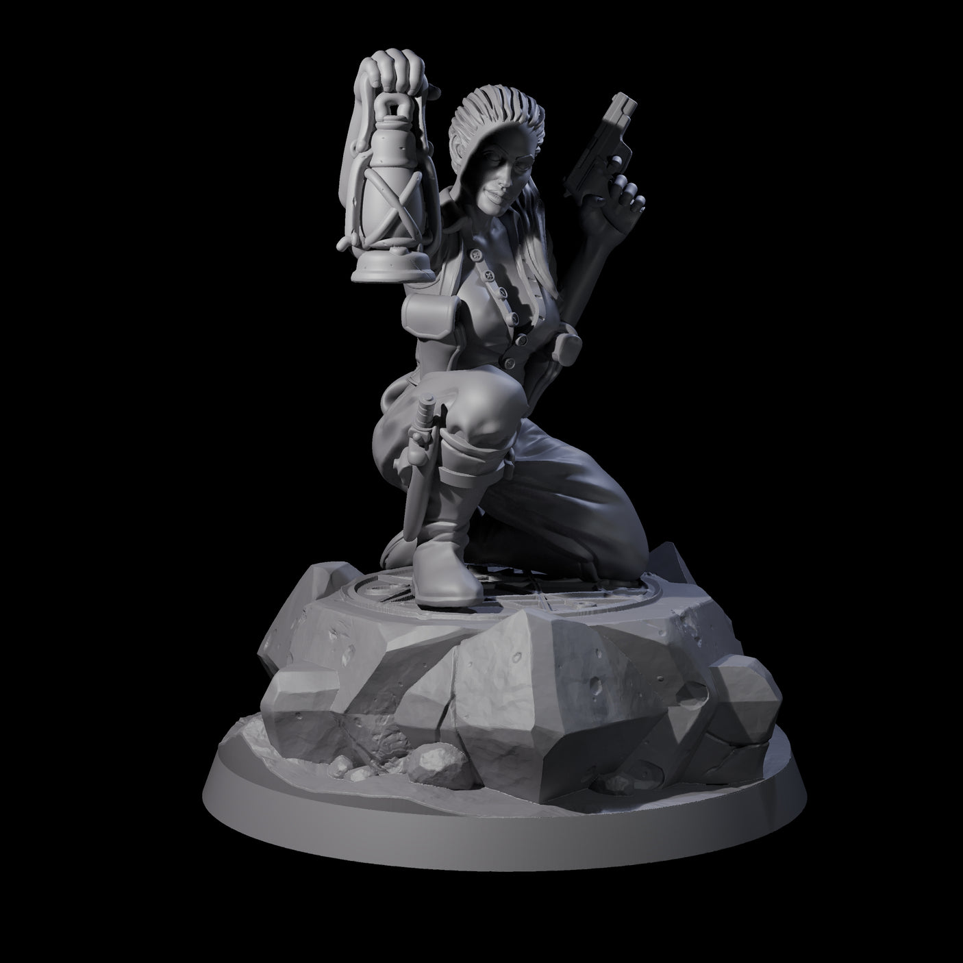 Cool As A Cucumber Human Investigator Miniature for Dungeons and Dragons, Pathfinder or other TTRPGs
