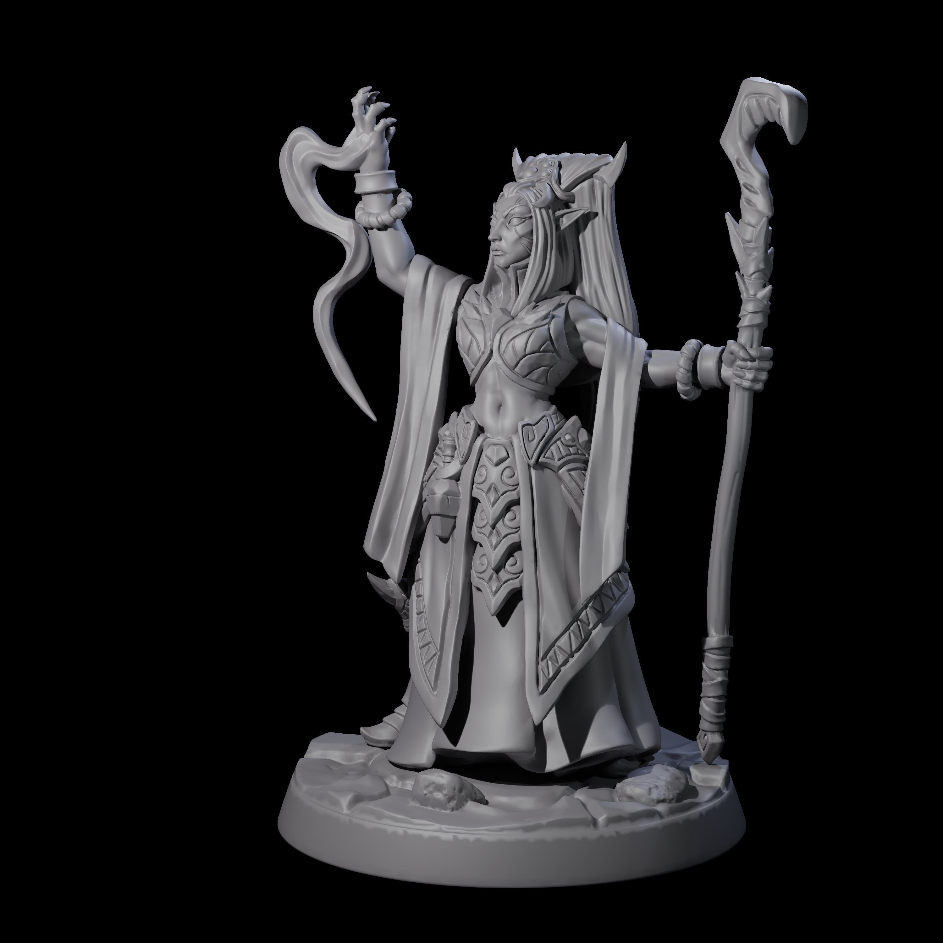 Corrupt High Priestess Miniature for Dungeons and Dragons, Pathfinder or other TTRPGs