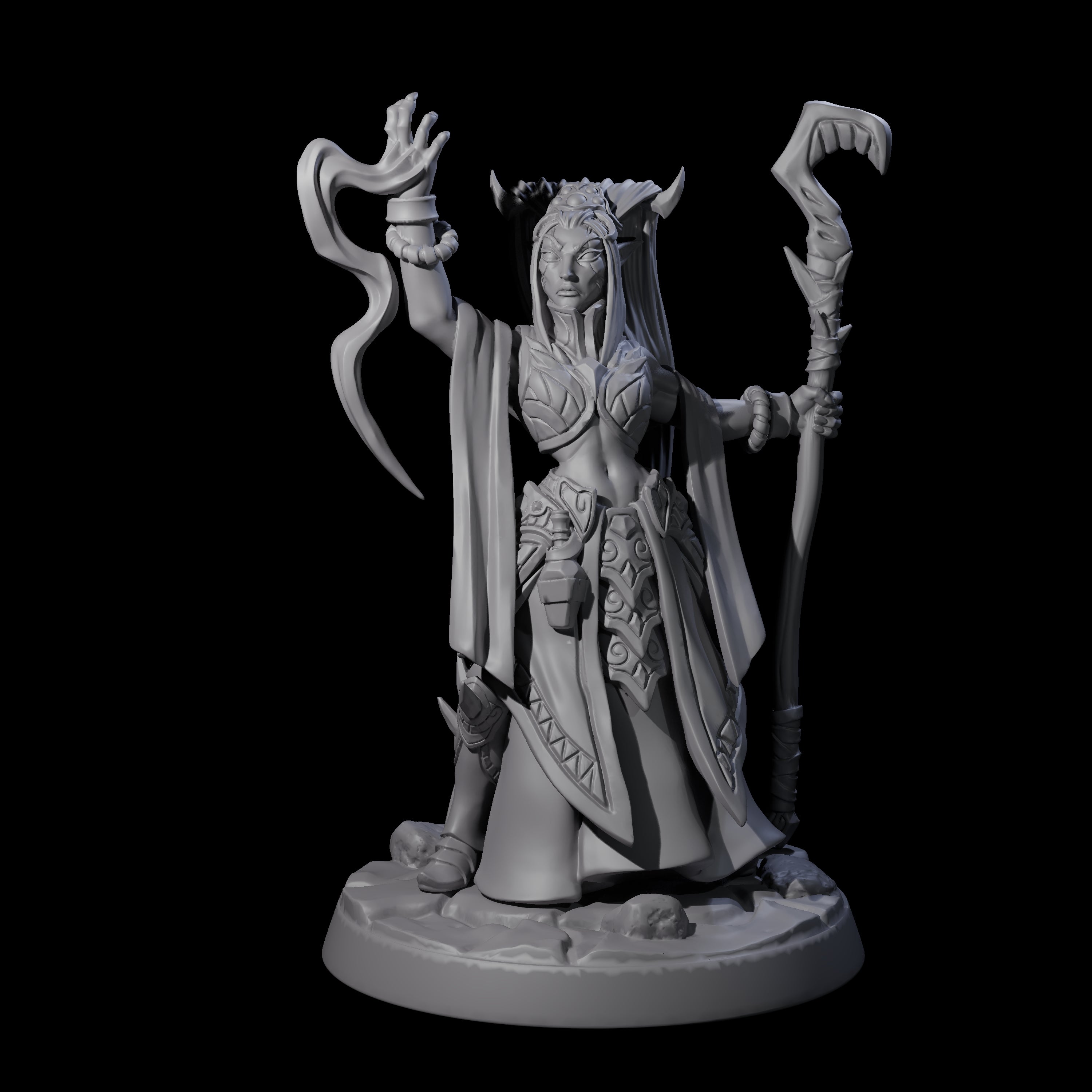 Corrupt High Priestess Miniature for Dungeons and Dragons, Pathfinder or other TTRPGs