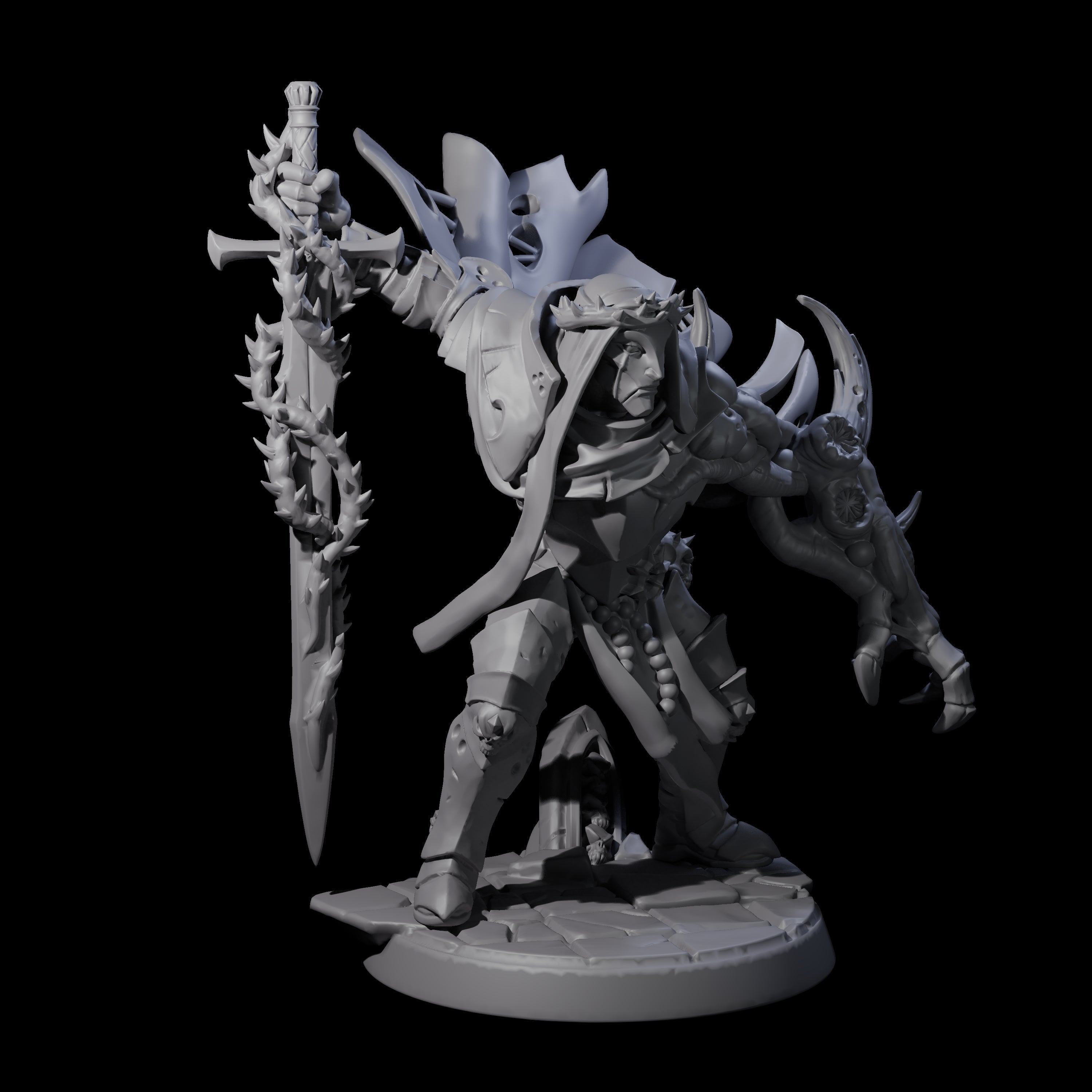 Corrupt Warforged Knight Miniature for Dungeons and Dragons, Pathfinder or other TTRPGs