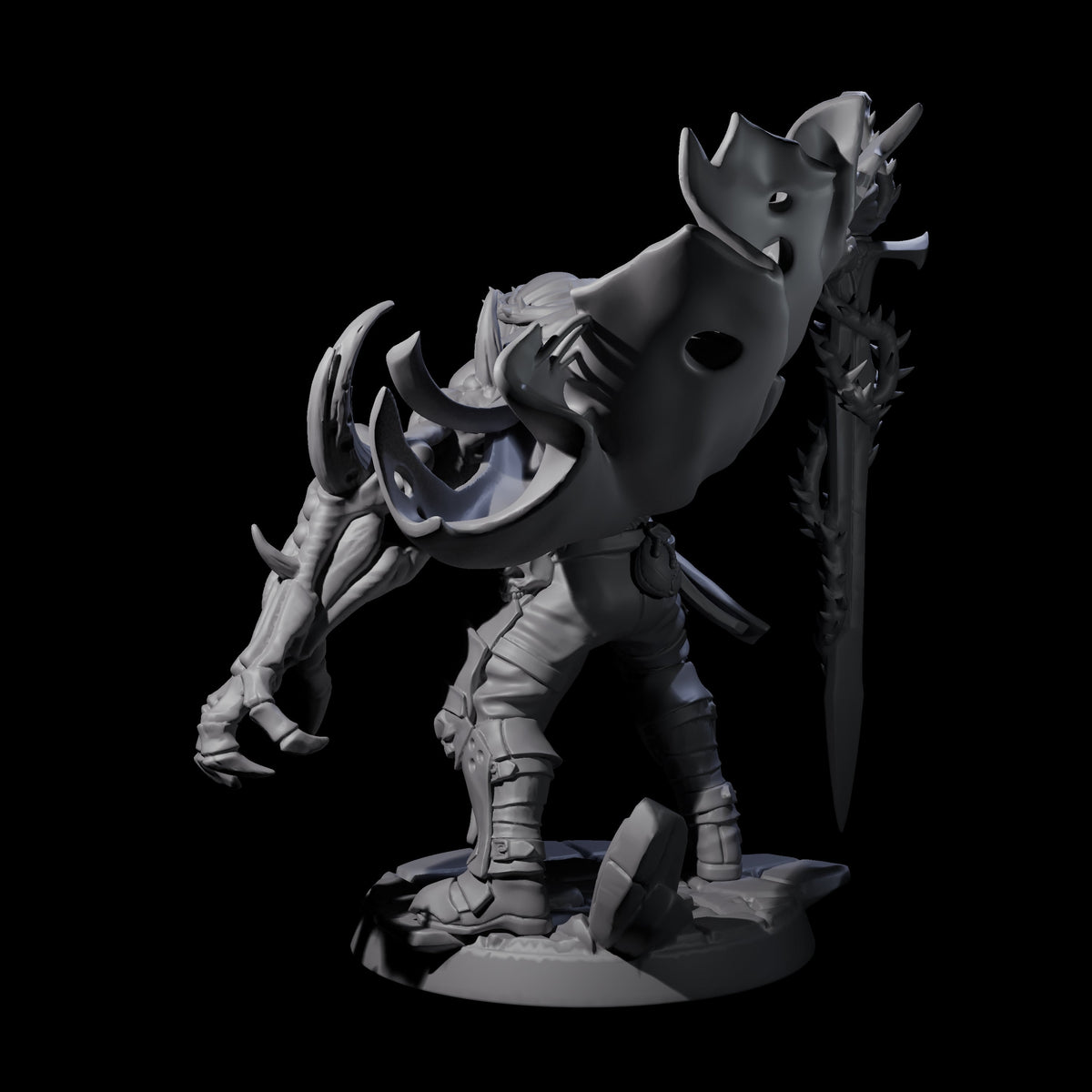 Corrupt Warforged Knight Miniature for Dungeons and Dragons, Pathfinder or other TTRPGs