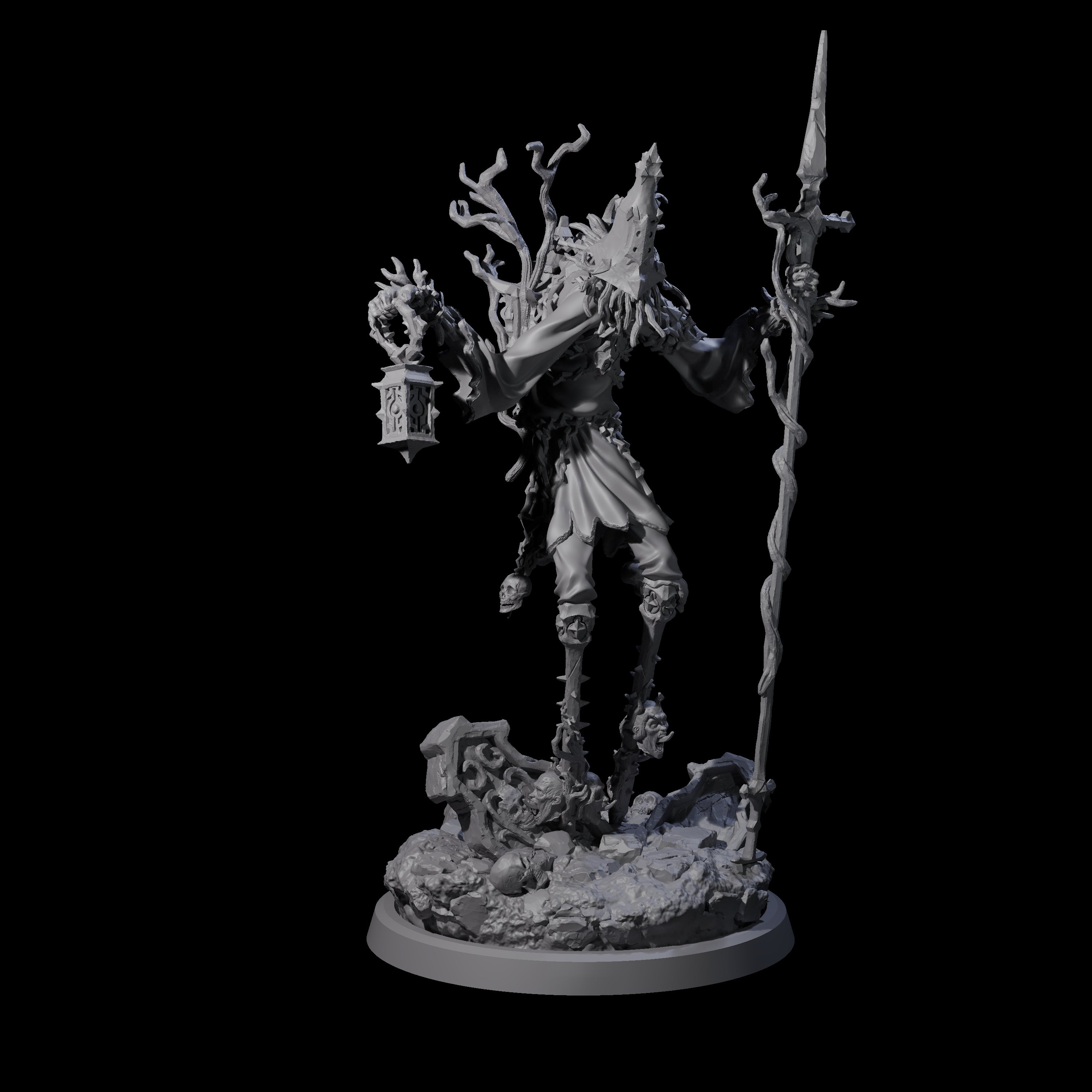 Corrupted Human Druid C Miniature for Dungeons and Dragons, Pathfinder or other TTRPGs