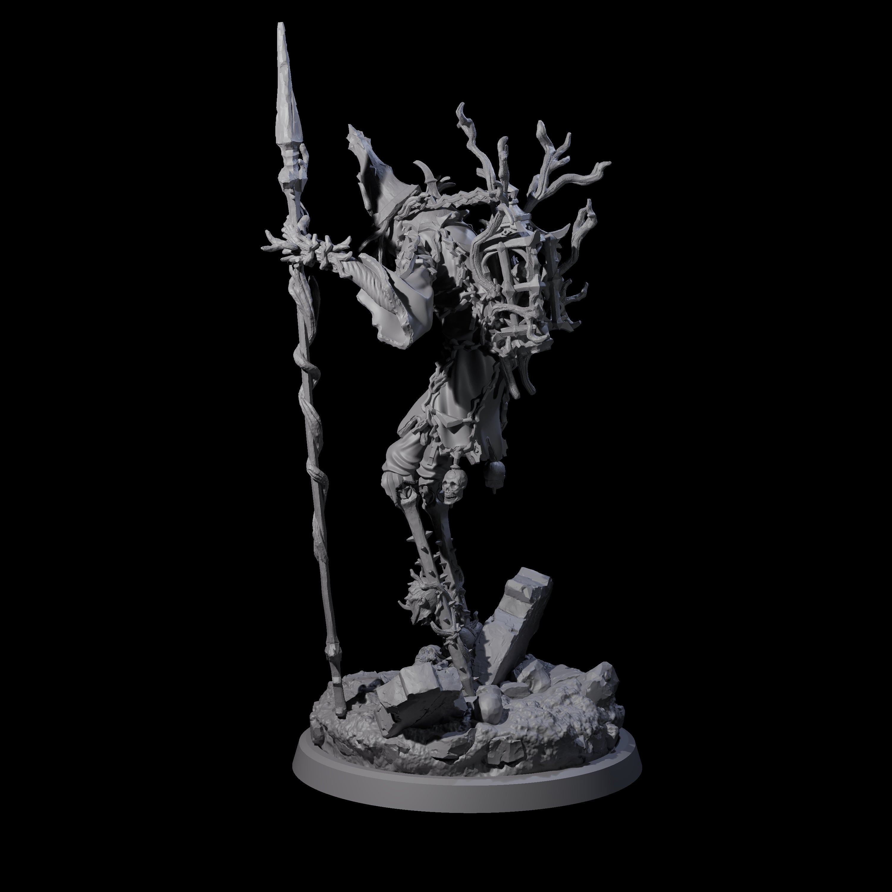 Corrupted Human Druid C Miniature for Dungeons and Dragons, Pathfinder or other TTRPGs