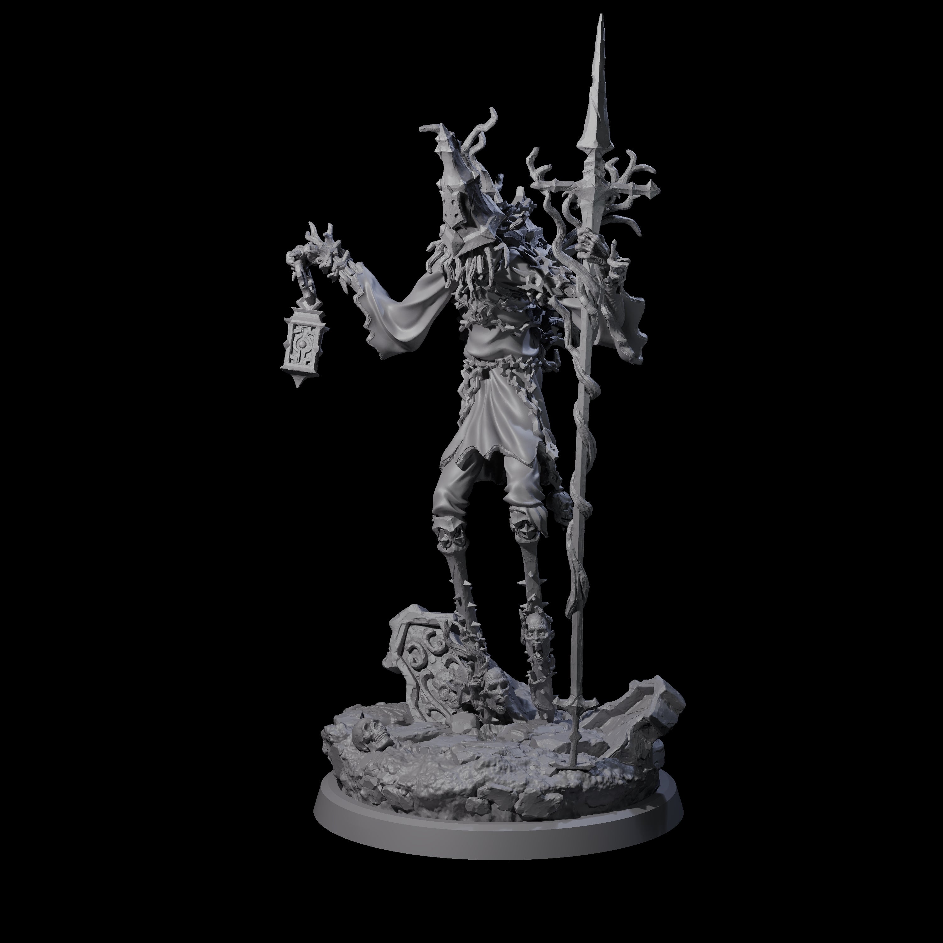 Corrupted Human Druid C Miniature for Dungeons and Dragons, Pathfinder or other TTRPGs