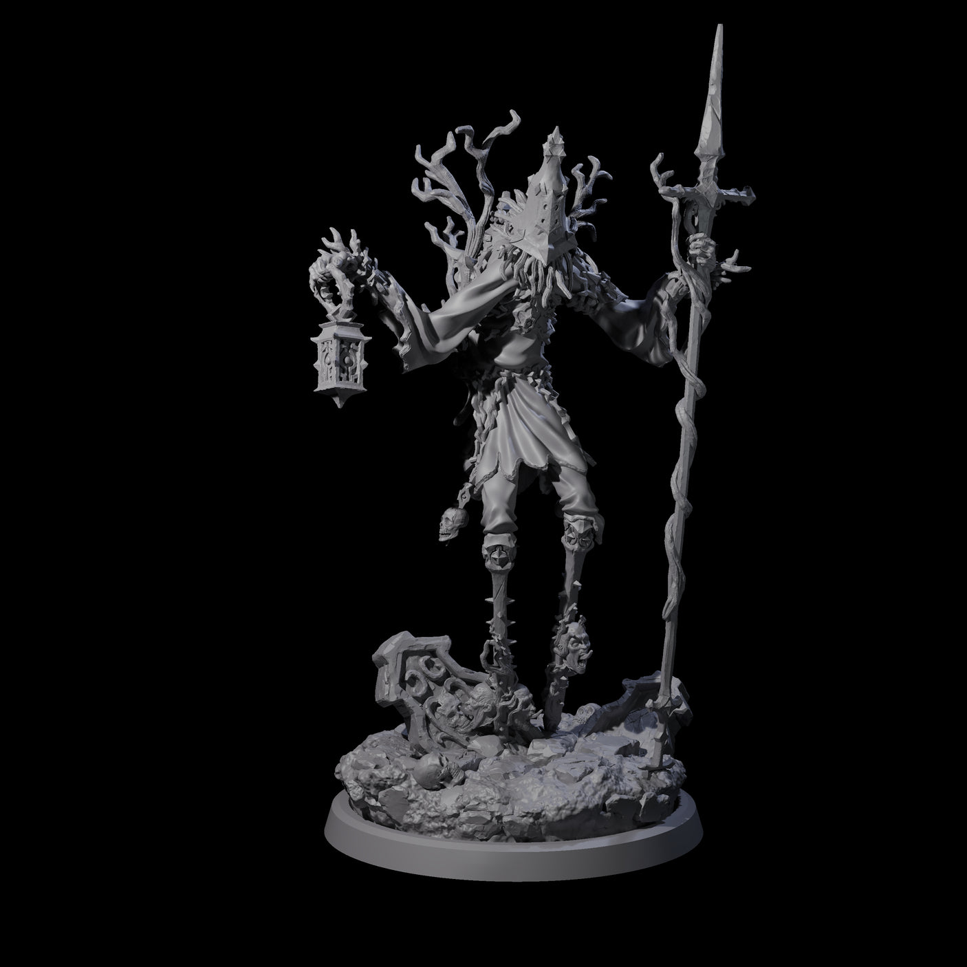 Corrupted Human Druid C Miniature for Dungeons and Dragons, Pathfinder or other TTRPGs