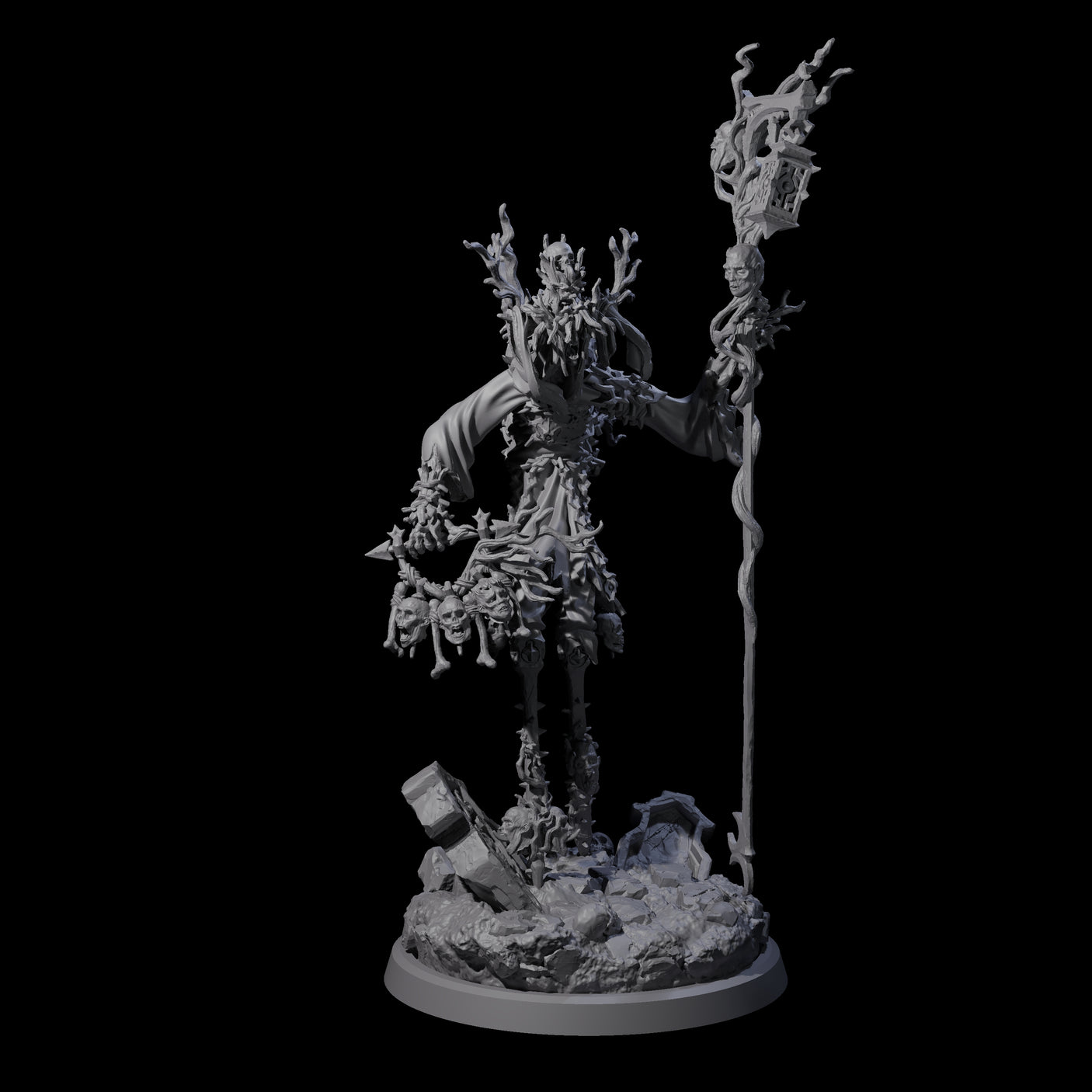 Corrupted Human Druids Miniature for Dungeons and Dragons, Pathfinder or other TTRPGs