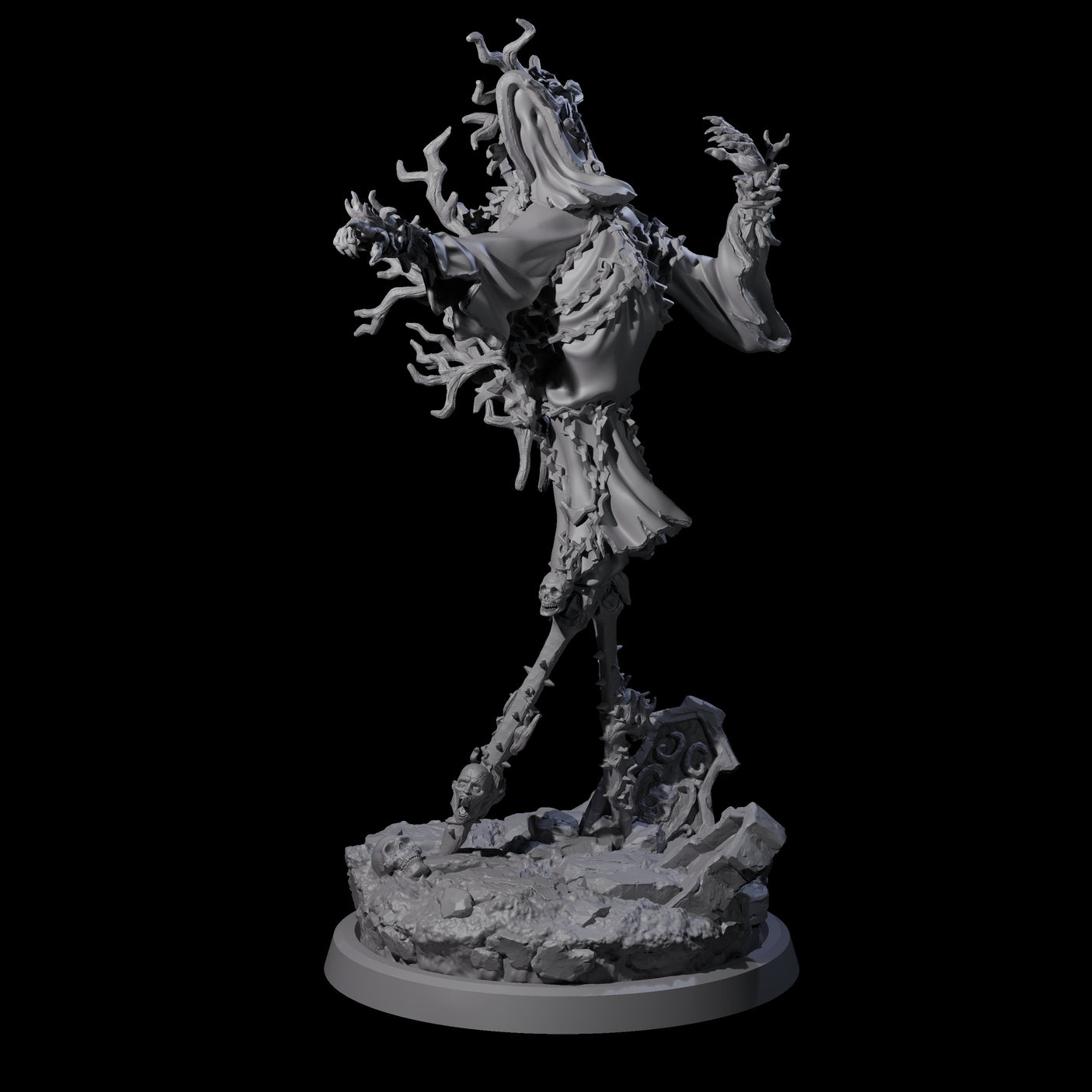 Corrupted Human Druids Miniature for Dungeons and Dragons, Pathfinder or other TTRPGs