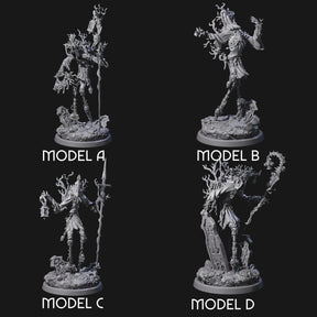 Corrupted Human Druids Miniature for Dungeons and Dragons, Pathfinder or other TTRPGs