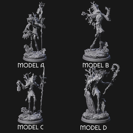 Corrupted Human Druids Miniature for Dungeons and Dragons, Pathfinder or other TTRPGs