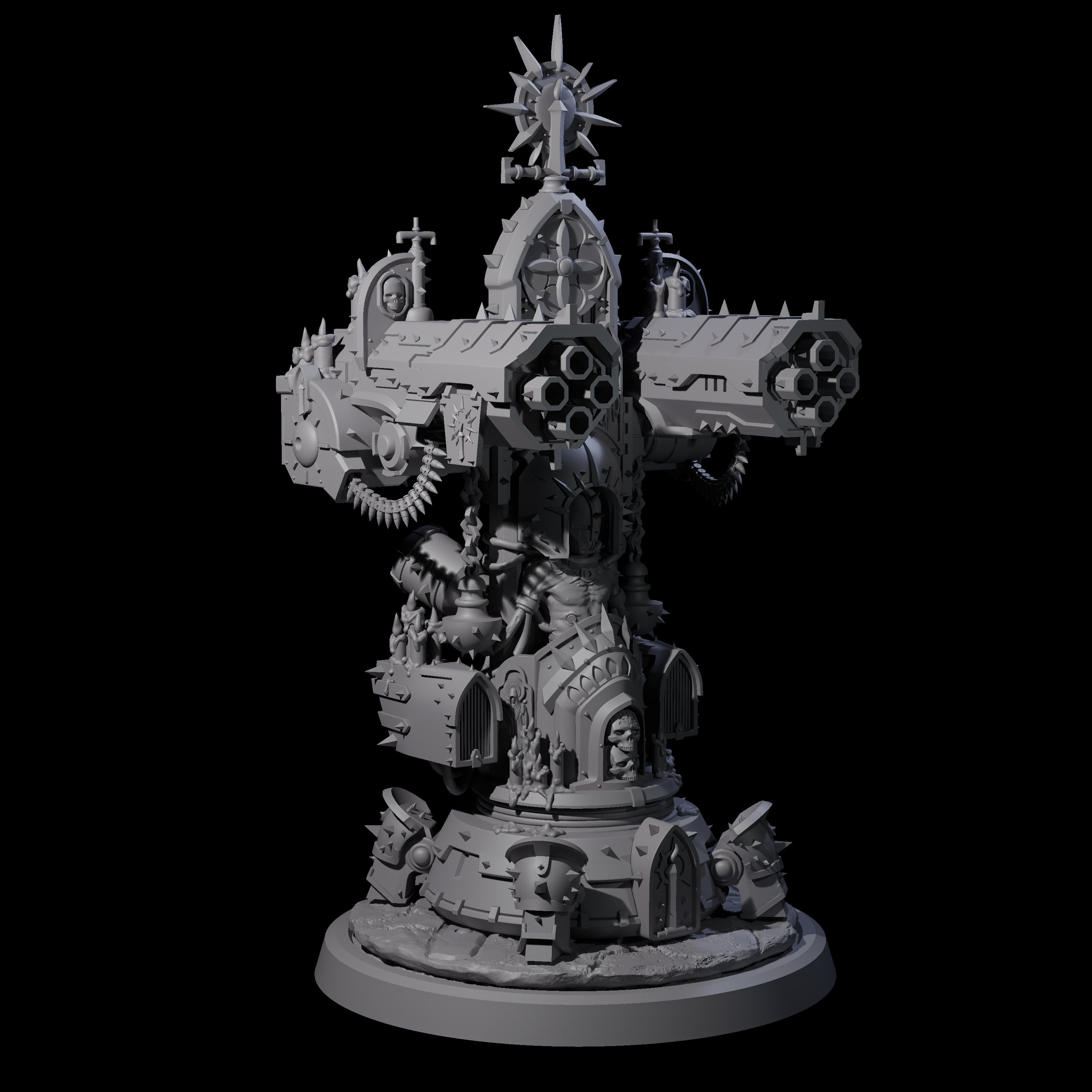 Corrupted Human Techpriest B Miniature for Dungeons and Dragons, Pathfinder or other TTRPGs