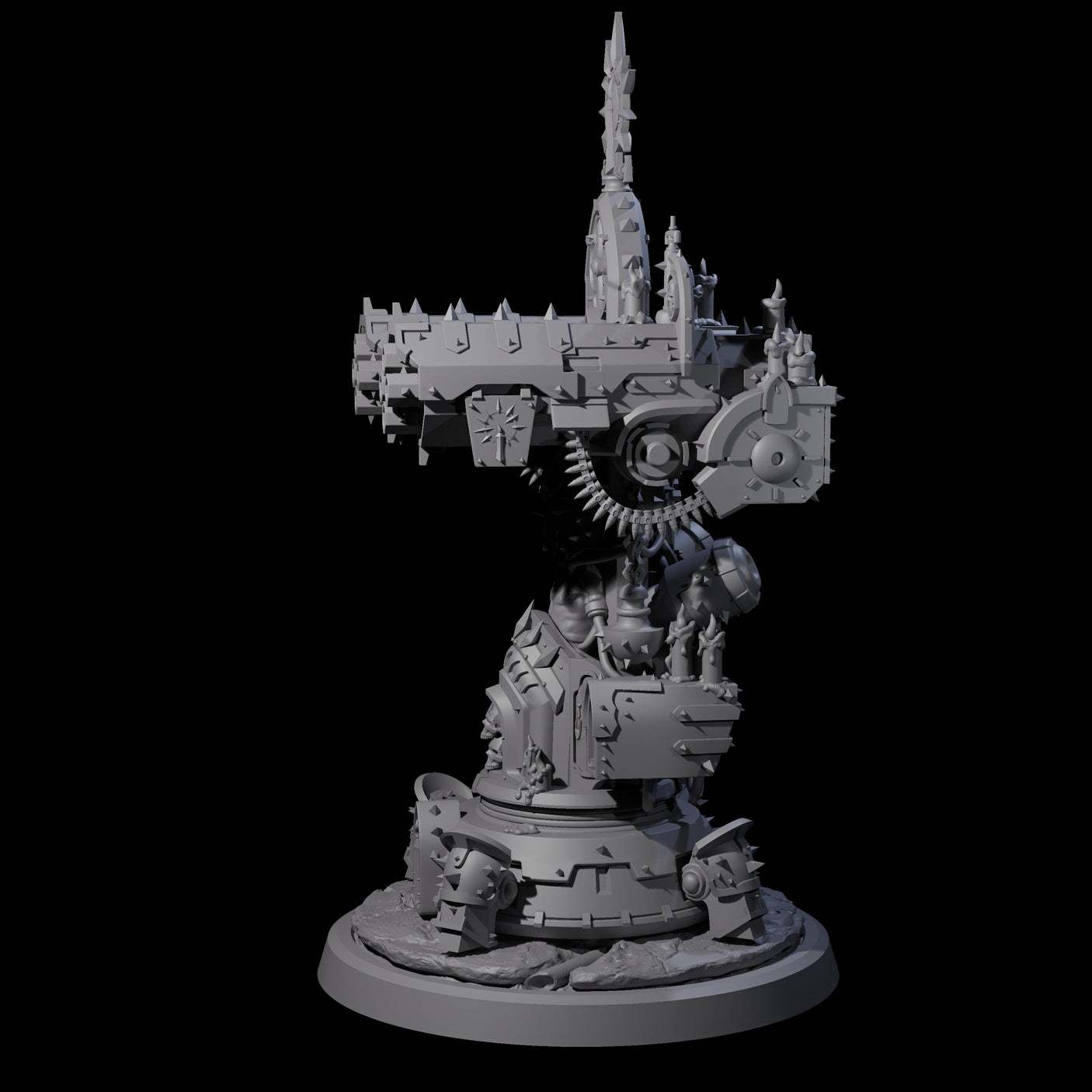 Corrupted Human Techpriest B Miniature for Dungeons and Dragons, Pathfinder or other TTRPGs