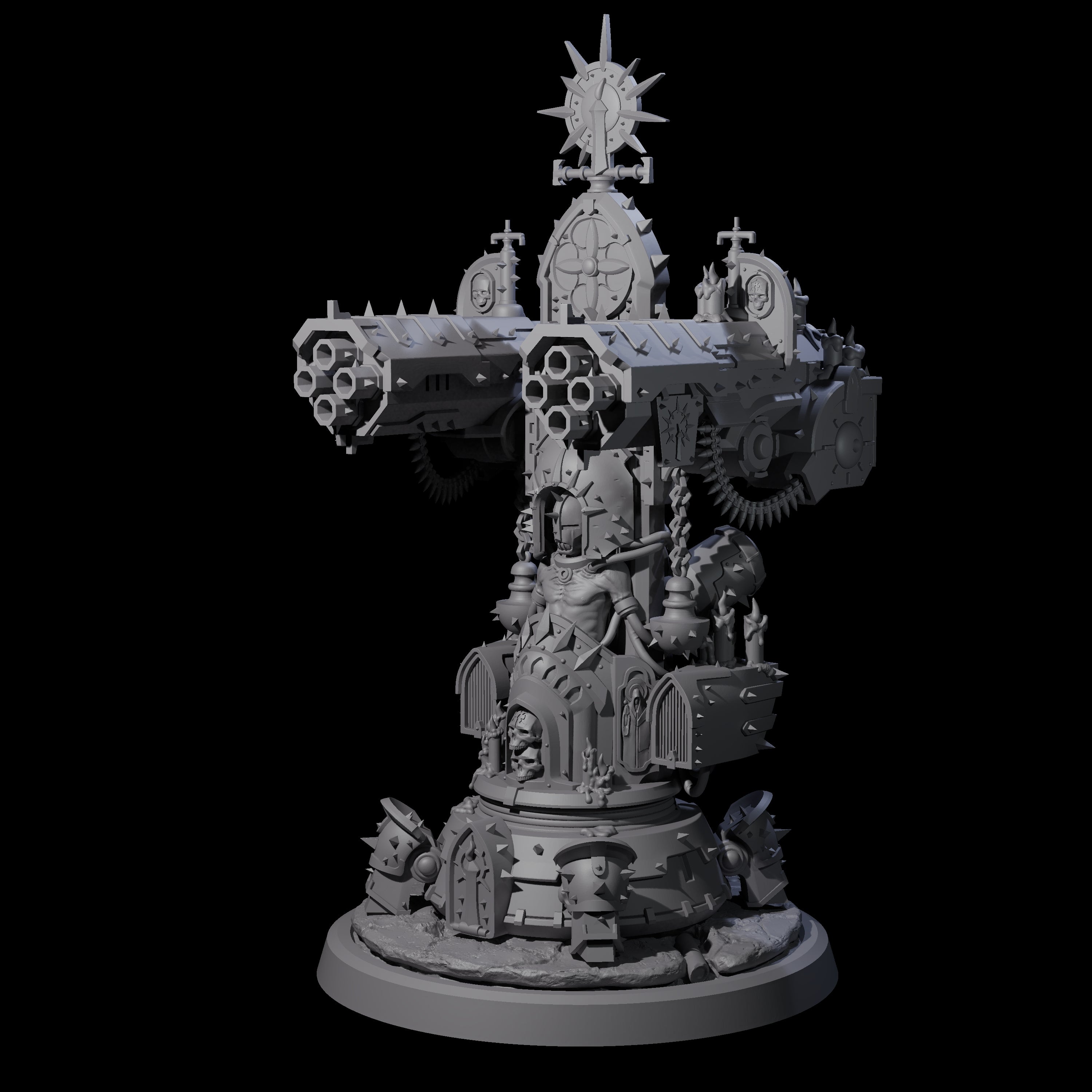 Corrupted Human Techpriest B Miniature for Dungeons and Dragons, Pathfinder or other TTRPGs