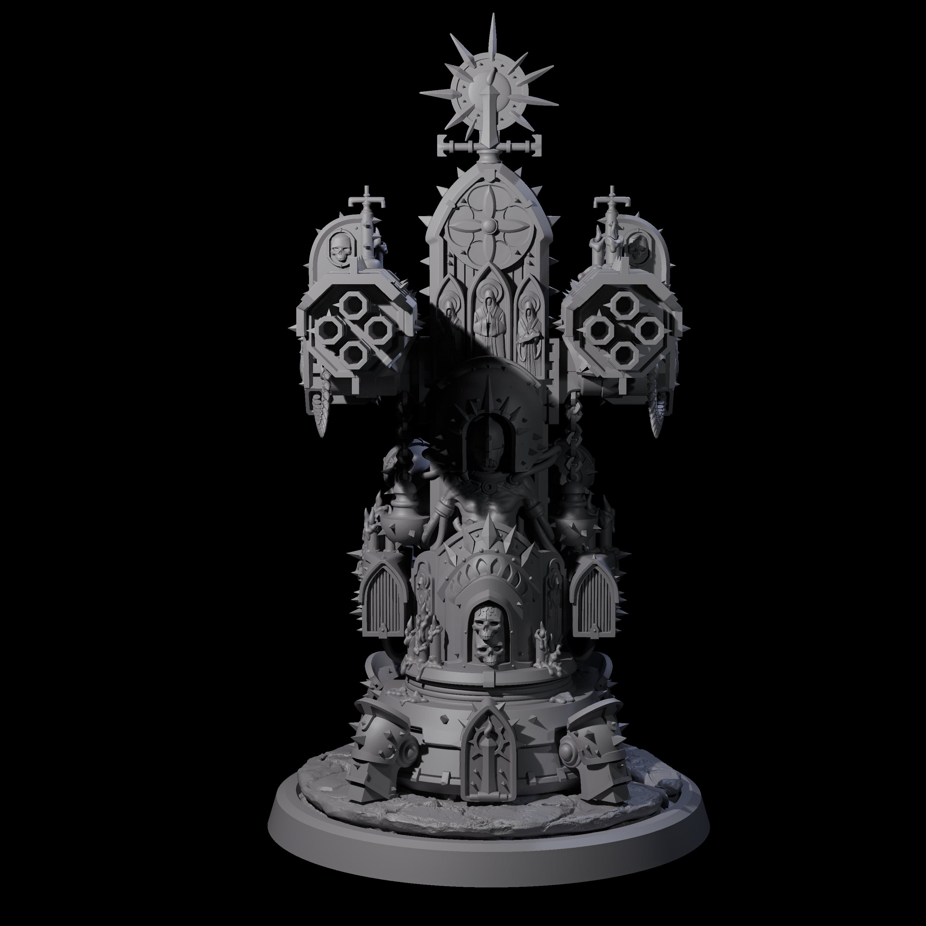 Corrupted Human Techpriest B Miniature for Dungeons and Dragons, Pathfinder or other TTRPGs