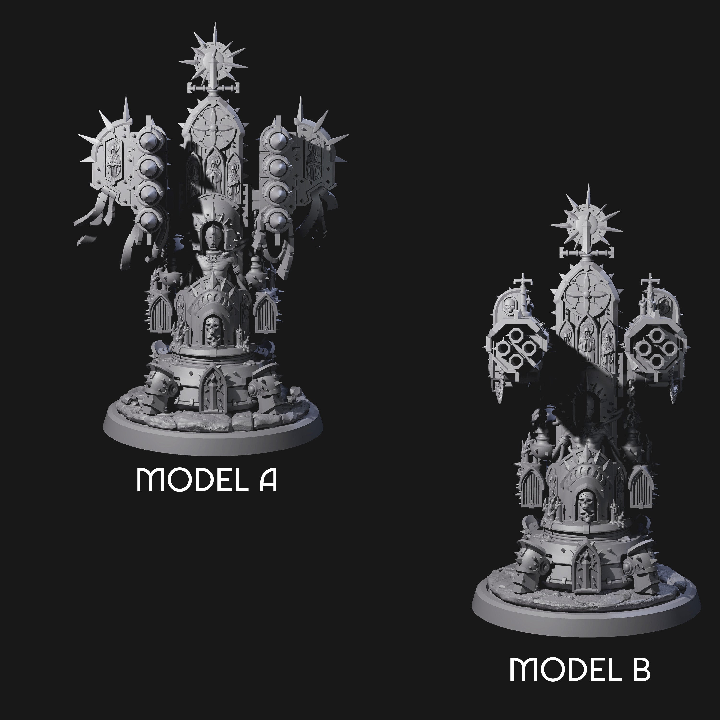 Corrupted Human Techpriests Miniature for Dungeons and Dragons, Pathfinder or other TTRPGs