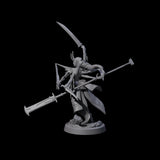 Corrupted Marilith A Miniature for Dungeons and Dragons, Pathfinder or other TTRPGs
