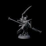 Corrupted Marilith A Miniature for Dungeons and Dragons, Pathfinder or other TTRPGs