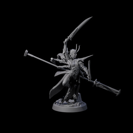 Corrupted Marilith A Miniature for Dungeons and Dragons, Pathfinder or other TTRPGs