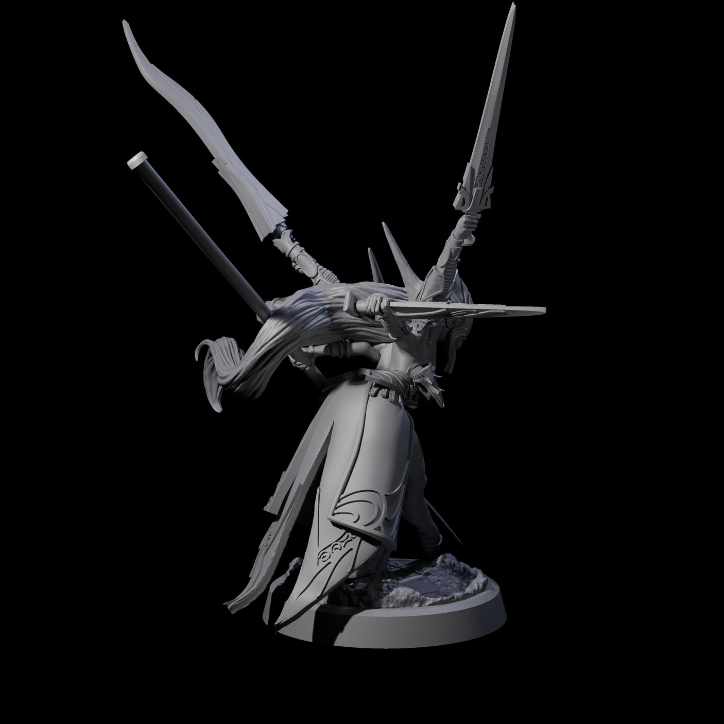 Corrupted Marilith D Miniature for Dungeons and Dragons, Pathfinder or other TTRPGs