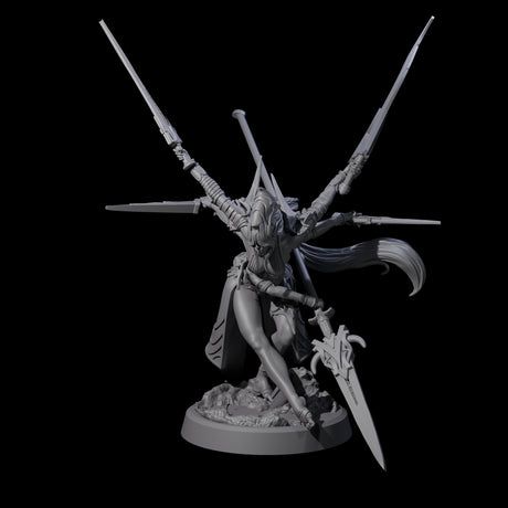 Corrupted Marilith D Miniature for Dungeons and Dragons, Pathfinder or other TTRPGs