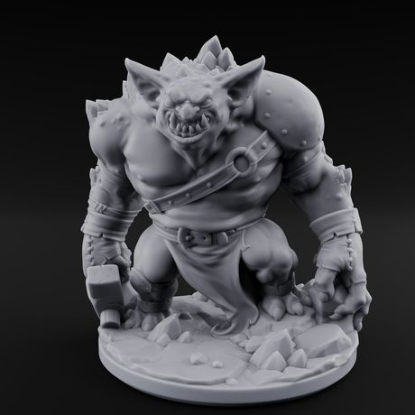 Corrupted Mutant Goblin Miner Miniature for Dungeons and Dragons, Pathfinder or other TTRPGs