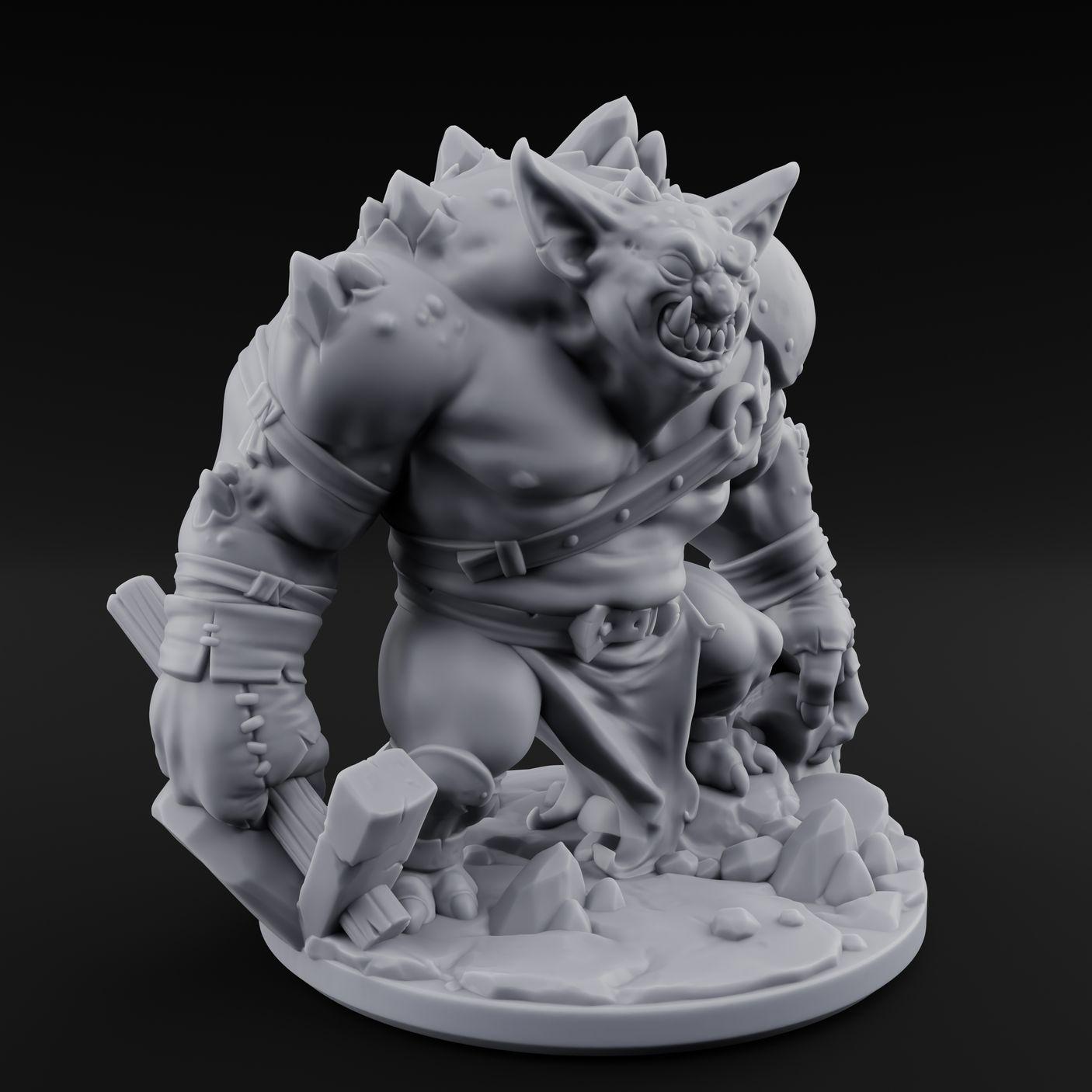 Corrupted Mutant Goblin Miner Miniature for Dungeons and Dragons, Pathfinder or other TTRPGs