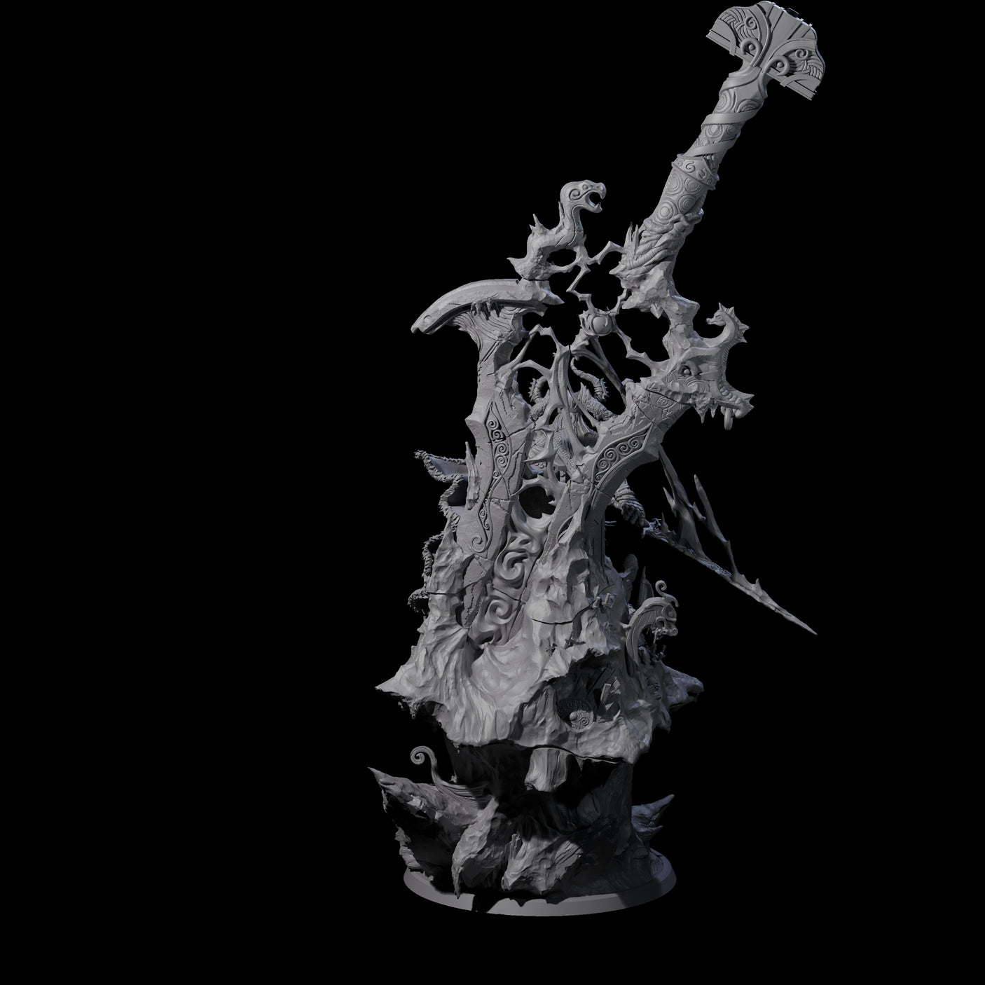 Corrupted Valkyrie Miniature for Dungeons and Dragons, Pathfinder or other TTRPGs