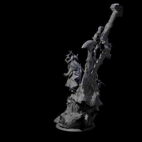 Corrupted Valkyrie Miniature for Dungeons and Dragons, Pathfinder or other TTRPGs