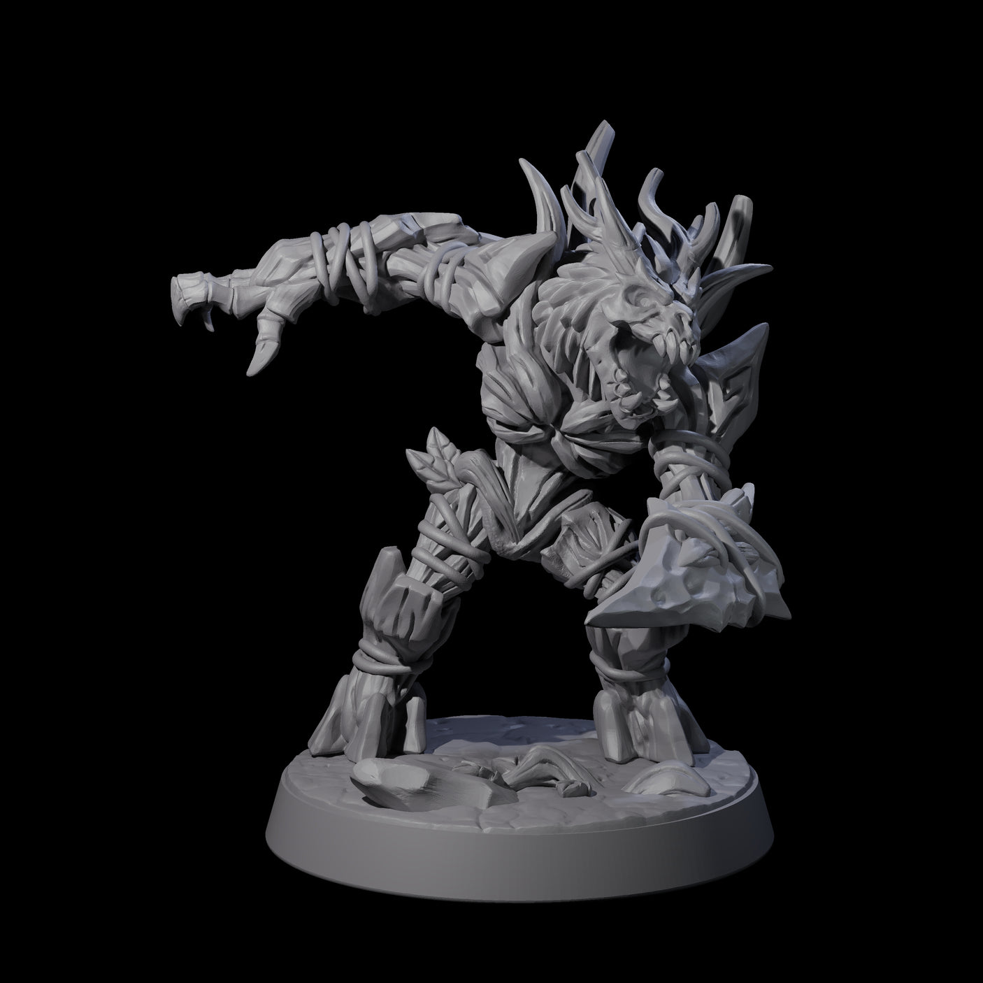 Corrupted Wood Woad C Miniature for Dungeons and Dragons, Pathfinder or other TTRPGs