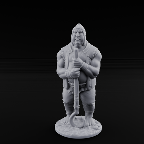 Country Bumkin Human Peasant B Miniature for Dungeons and Dragons, Pathfinder or other TTRPGs