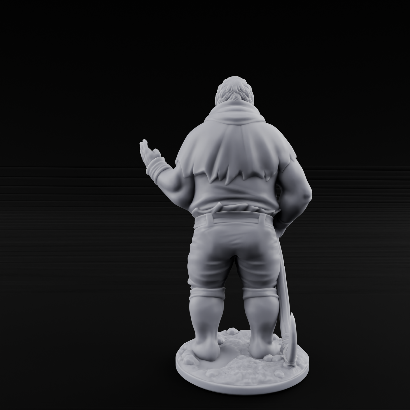 Country Bumkin Human Peasant C Miniature for Dungeons and Dragons, Pathfinder or other TTRPGs