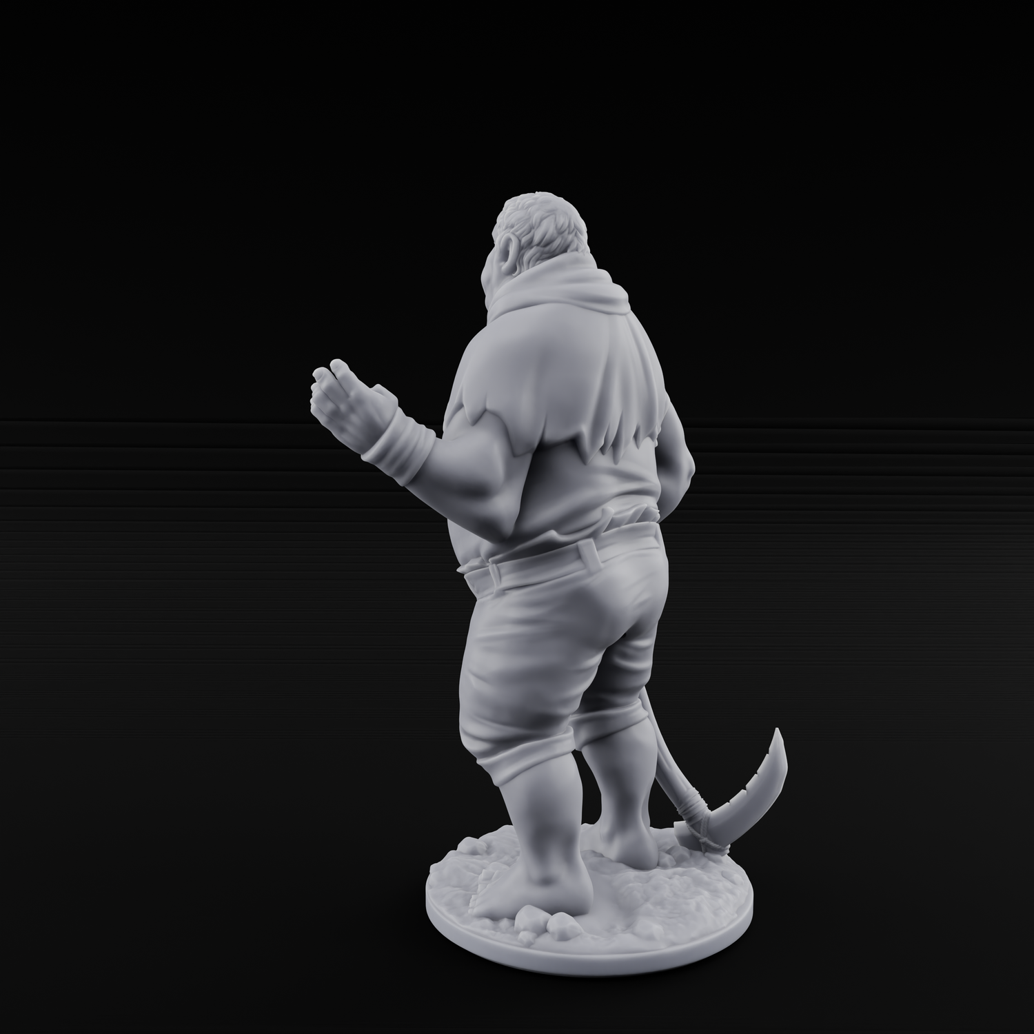 Country Bumkin Human Peasant C Miniature for Dungeons and Dragons, Pathfinder or other TTRPGs