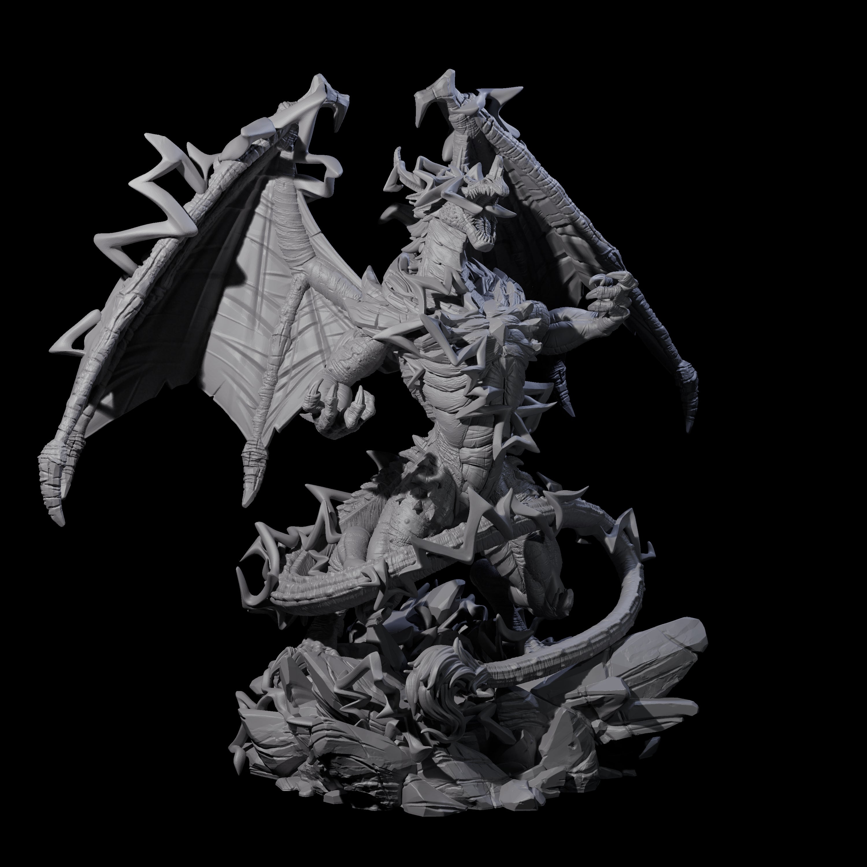 Crackling Blue Dragon Miniature for Dungeons and Dragons, Pathfinder or other TTRPGs