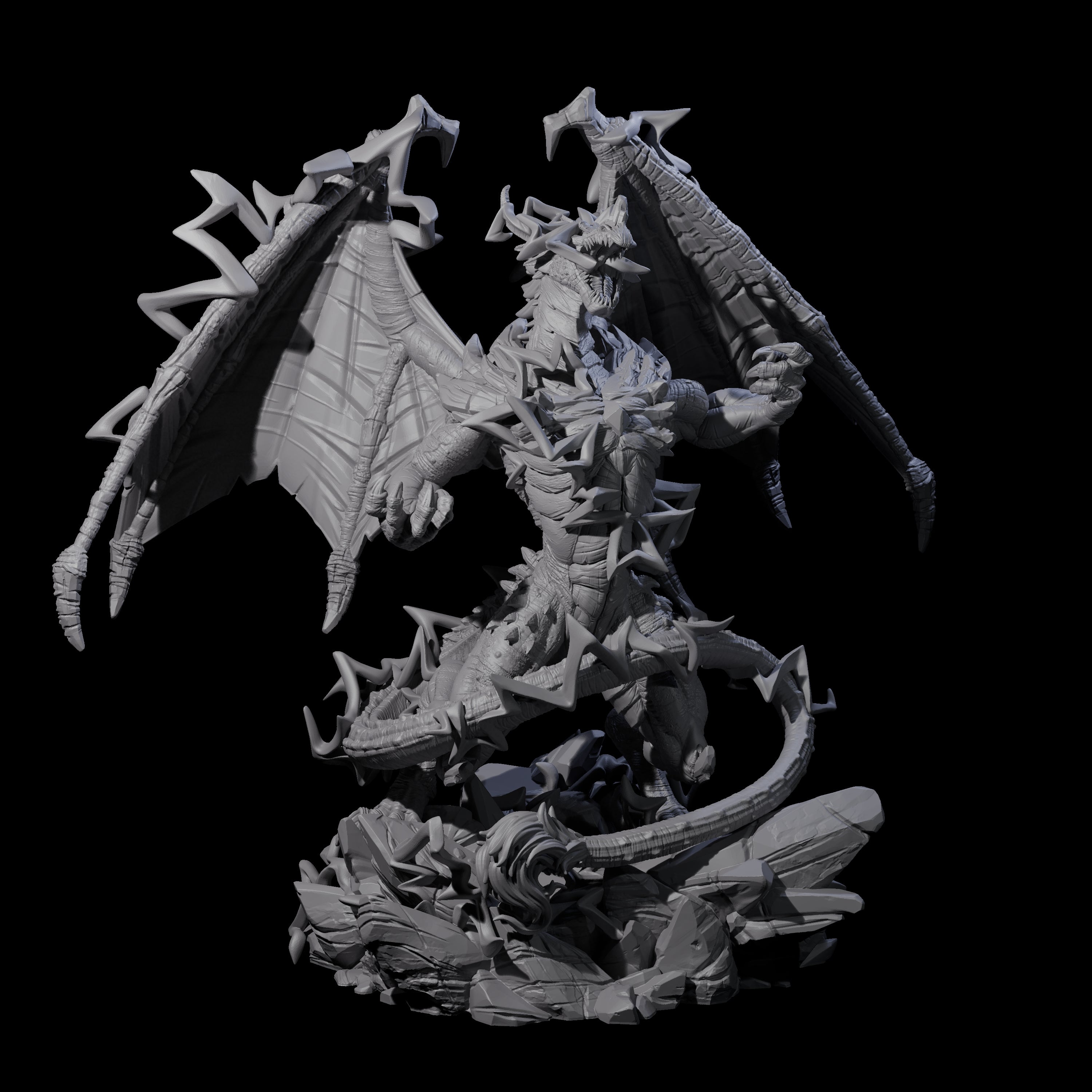 Crackling Blue Dragon Miniature for Dungeons and Dragons, Pathfinder or other TTRPGs