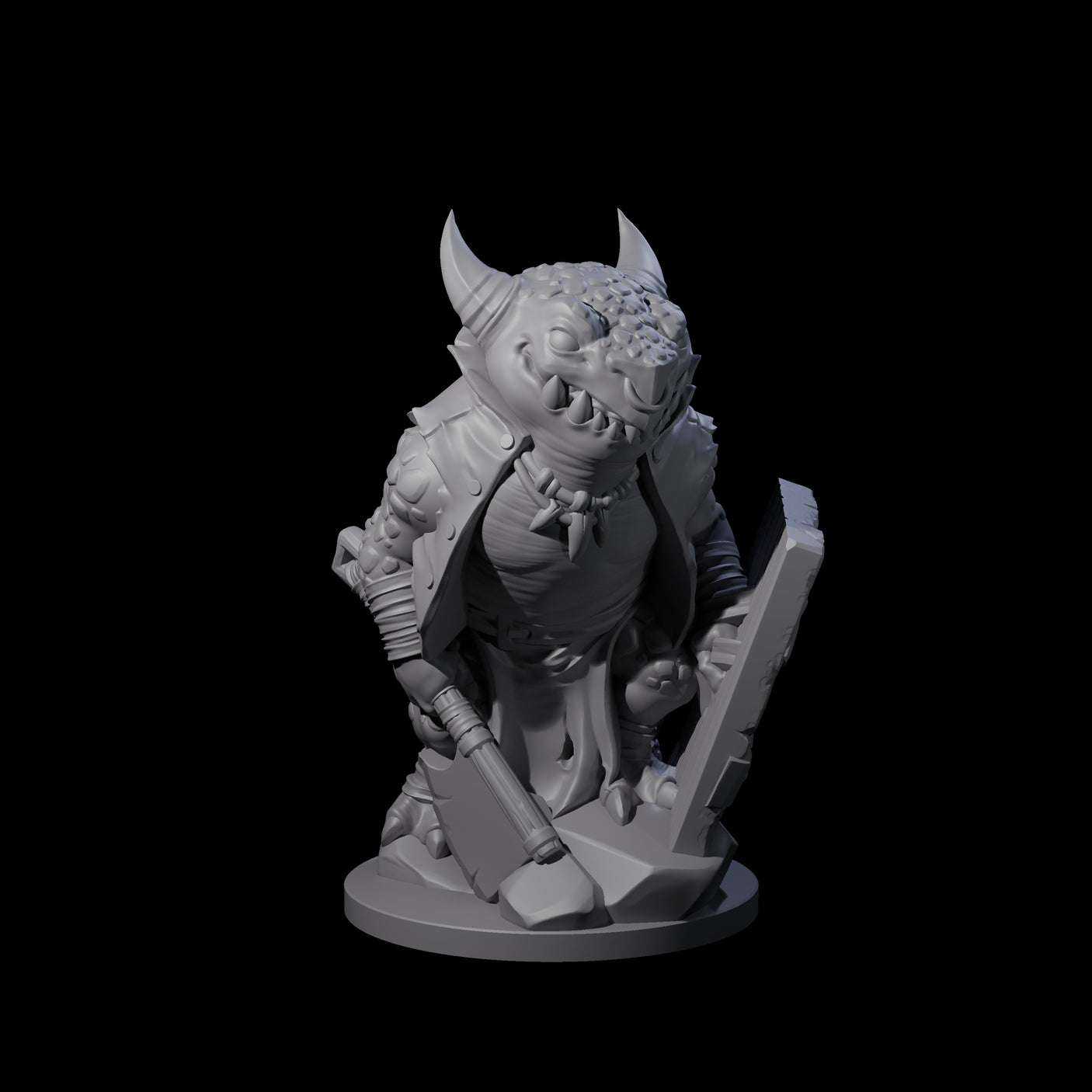 Cranky Kobold Warrior C Miniature for Dungeons and Dragons, Pathfinder or other TTRPGs