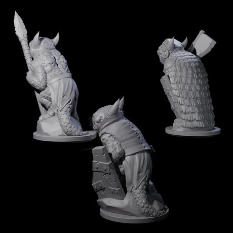 Cranky Kobold Warriors Miniature for Dungeons and Dragons, Pathfinder or other TTRPGs