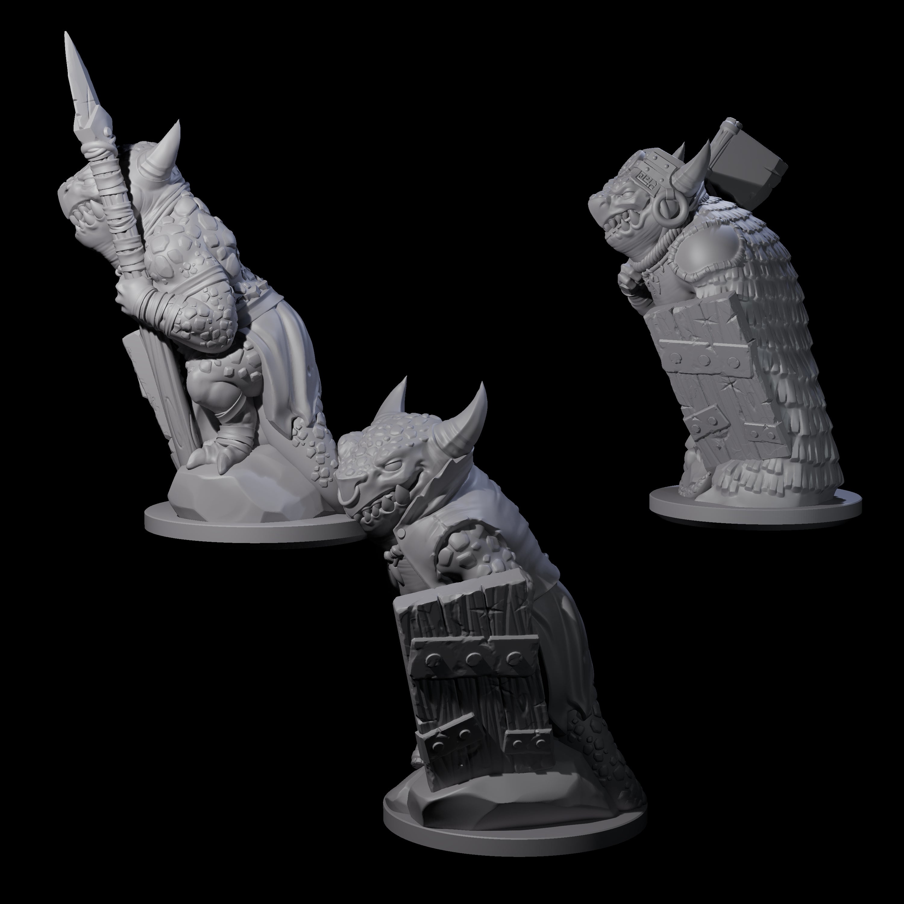 Cranky Kobold Warriors Miniature for Dungeons and Dragons, Pathfinder or other TTRPGs