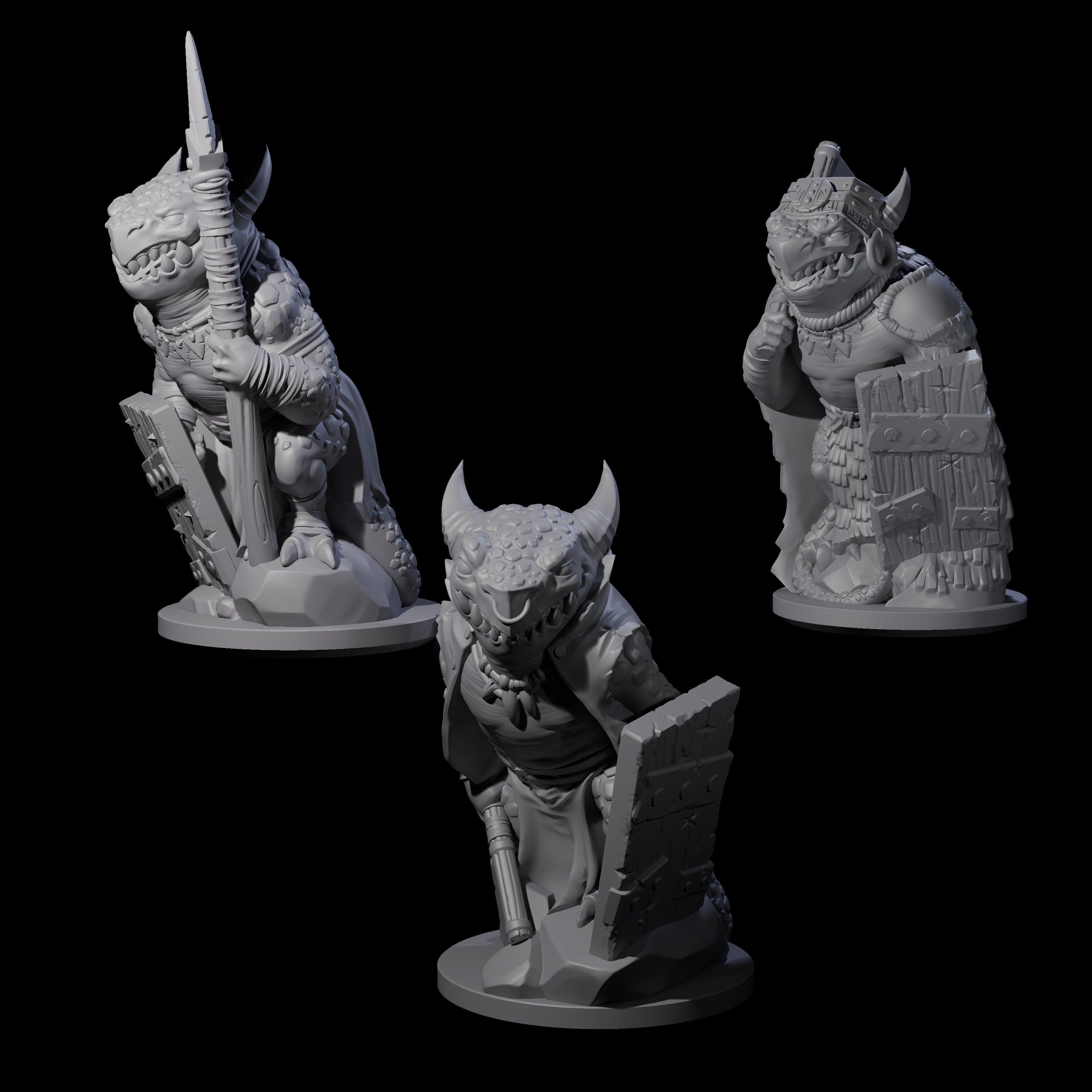 Cranky Kobold Warriors Miniature for Dungeons and Dragons, Pathfinder or other TTRPGs