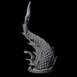 Crashing Sea Monster Tail A Miniature for Dungeons and Dragons, Pathfinder or other TTRPGs